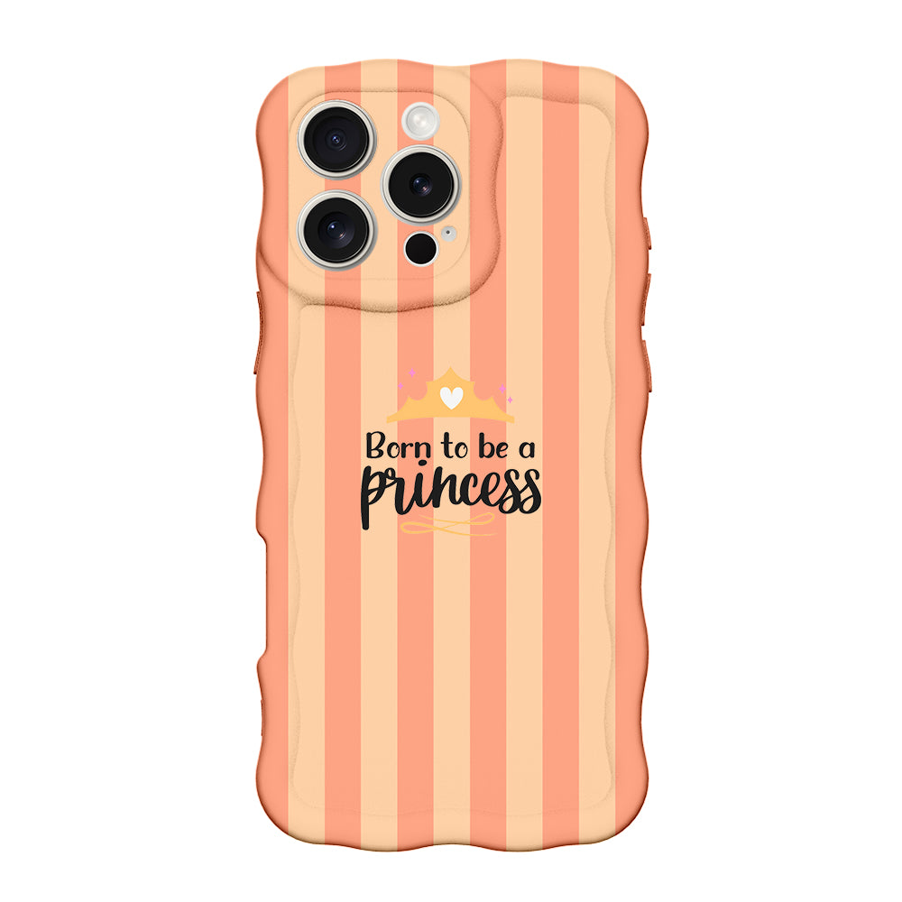 Princess Vibes MagSafe iPhone case with pink stripes and Born to be a Princess by Fancy Bands