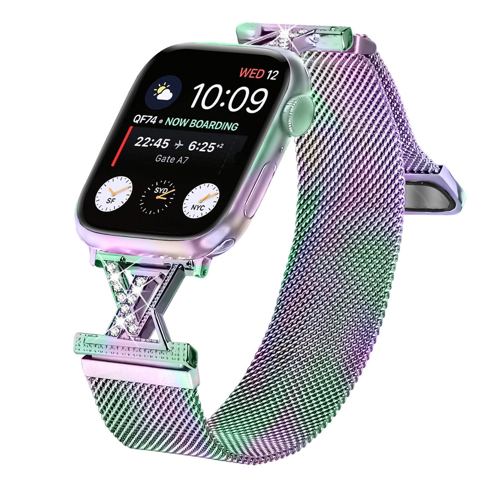 Crystal Couture Milanese Loop Band For Apple Watch Multiple Colors Available