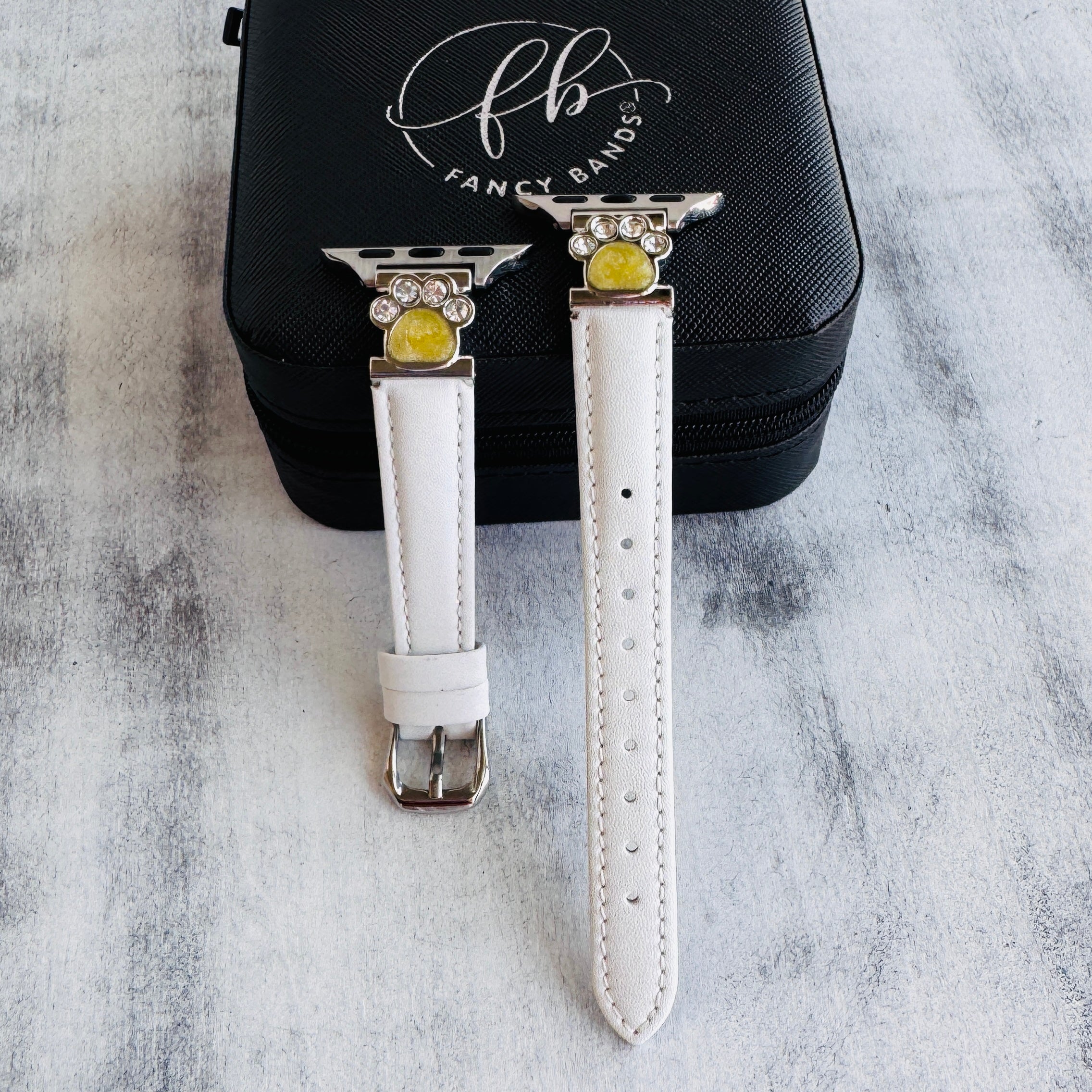 Paw & Sparkle Leather Band For Apple Watch Multiple Colors Available