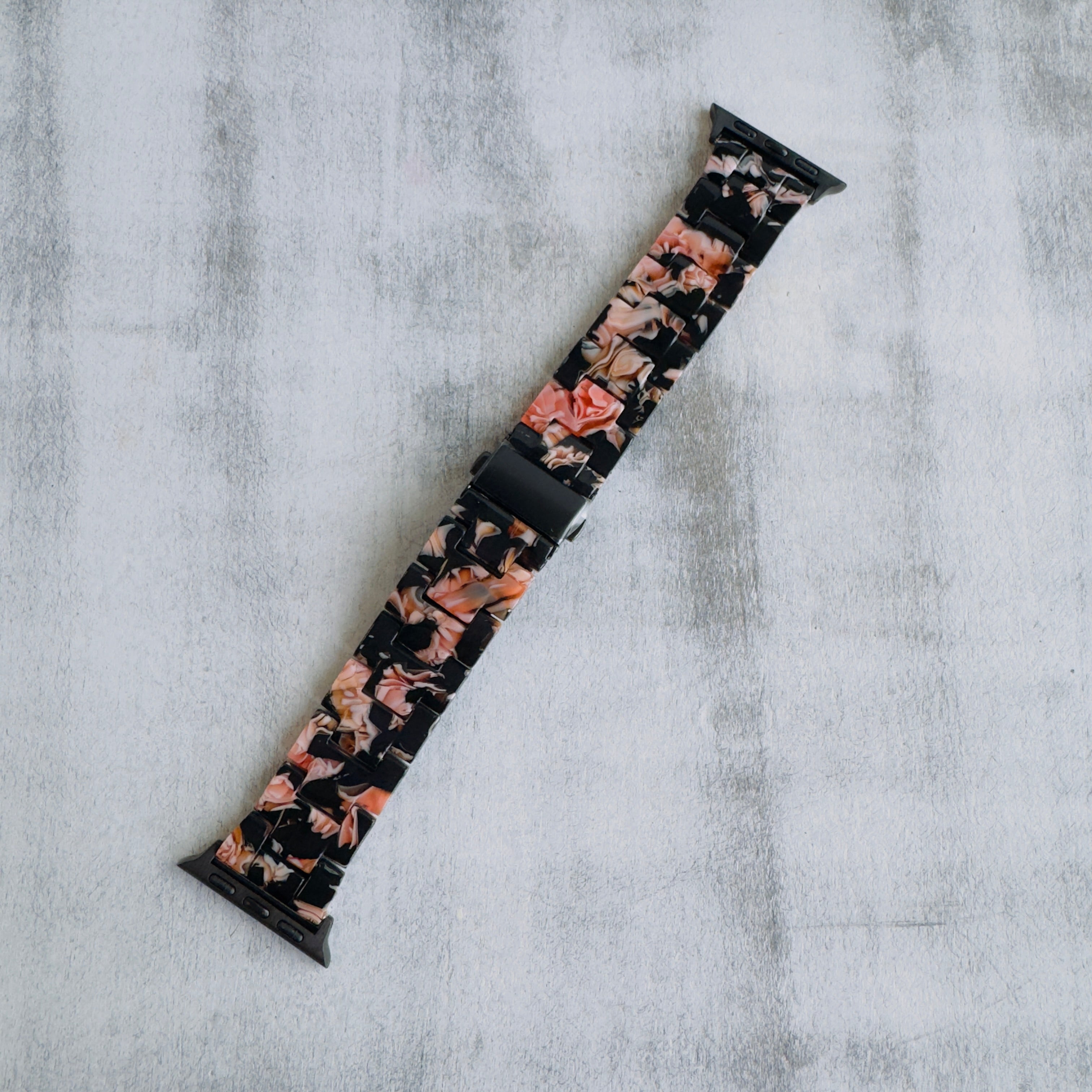 Luxurious Resin Link Band For Apple Watch Multiple Colors Available — Lighter than stainless steel metal band.Unique light and slim design makes the watch strap thinner more flexible.You will get t...