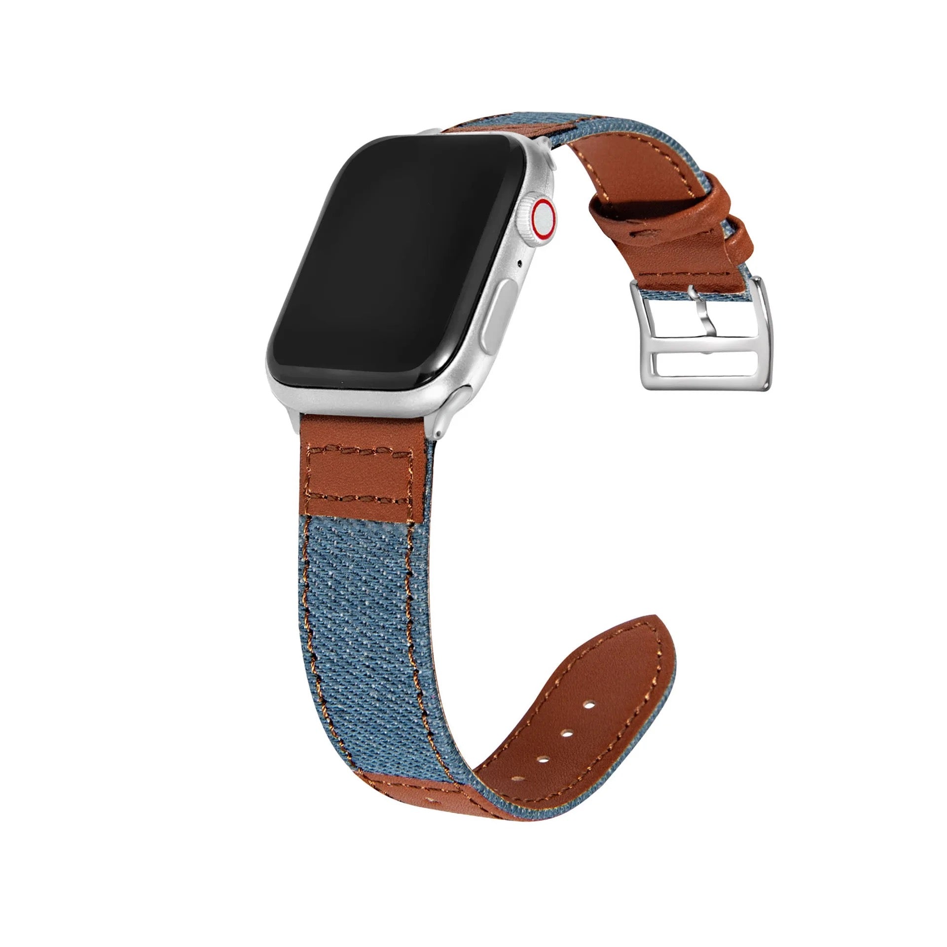 Chic Denim Leather Fusion Band For Apple Watch