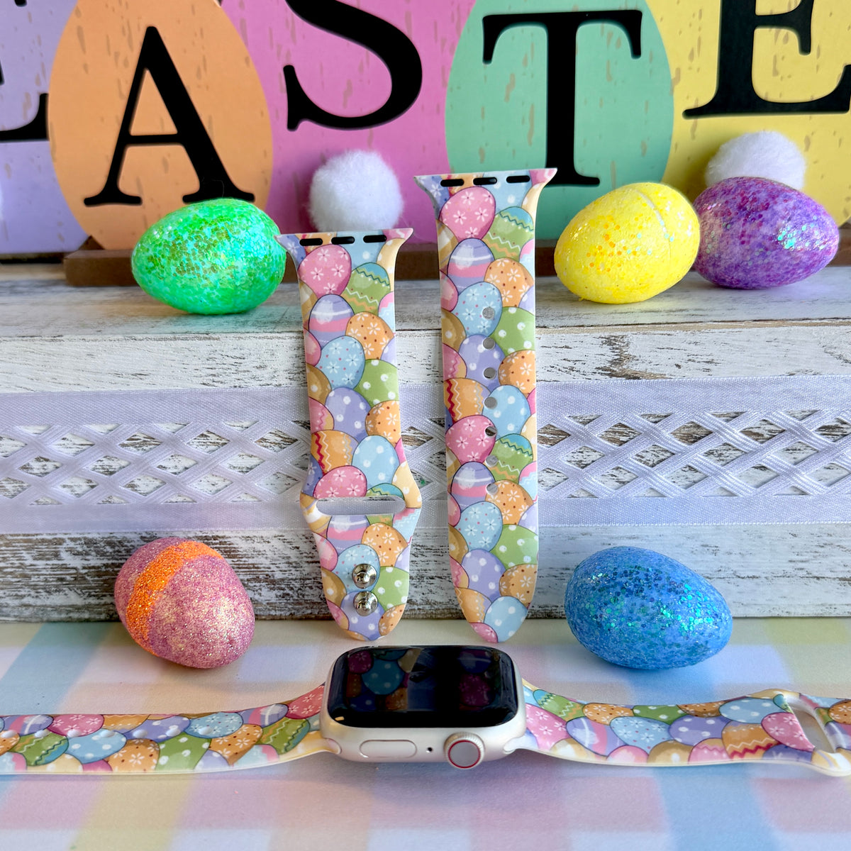Apple Watch Band Easter grass themed Happy Spring Day ??? main image 4