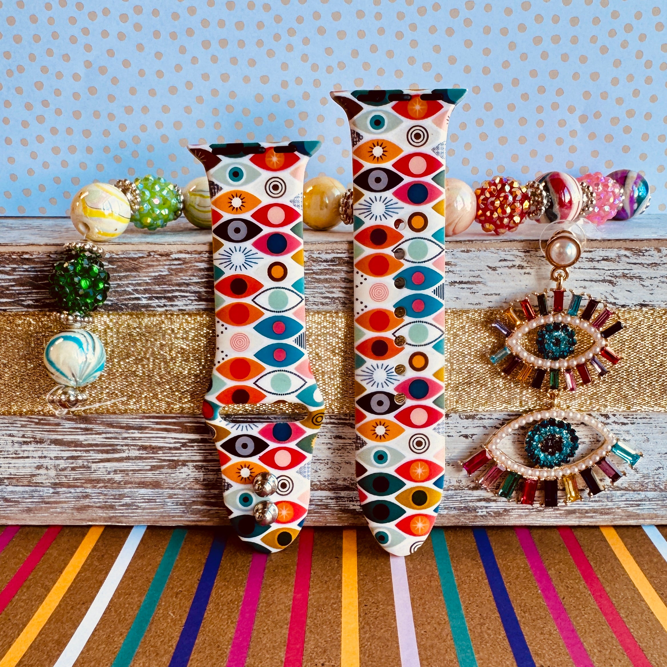 Eye See You Print Silicone Band For Apple Watch
