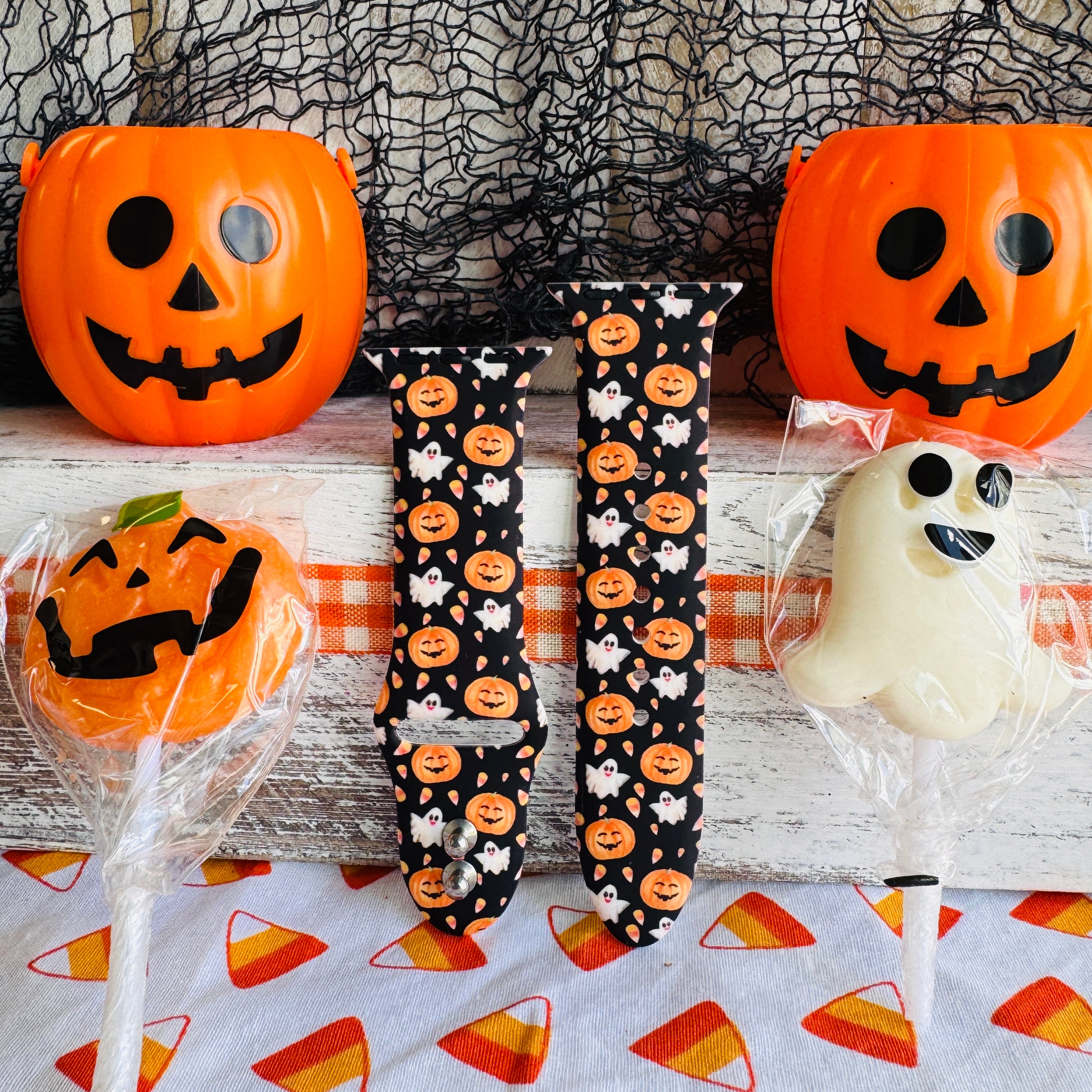 apple watch band sweet & spooky – quick-swap connectors, s/m and m/l sizes