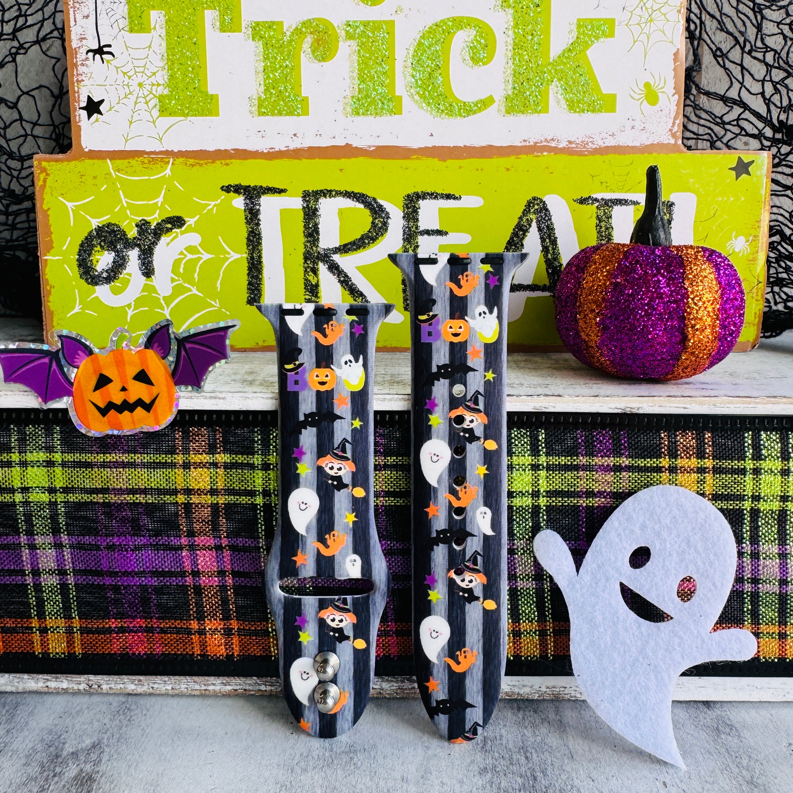 apple watch band boo crew – quick-swap connectors, s/m and m/l sizes