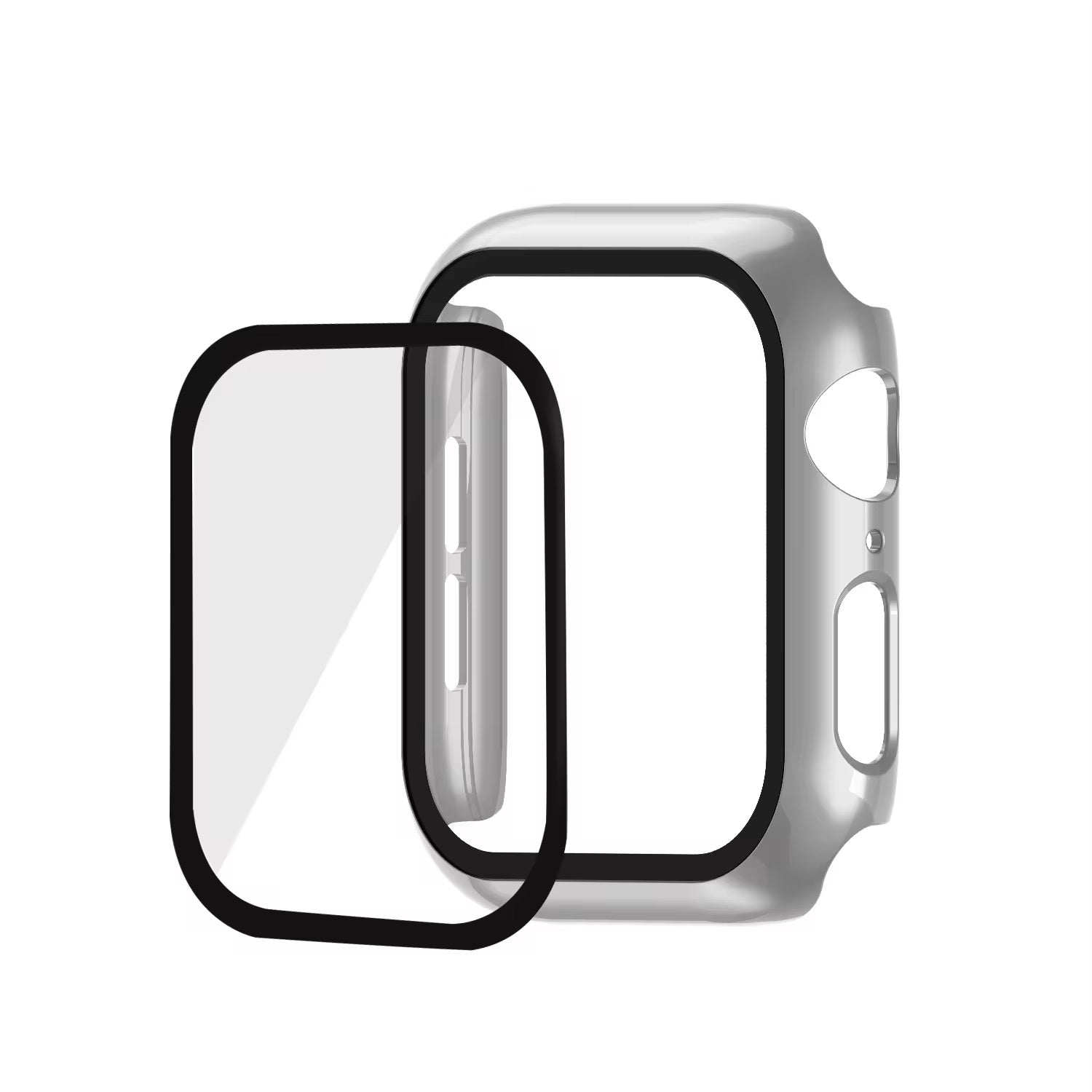 Hard Case With Tempered Glass Screen Protector For Apple Watch Multiple Colors Available