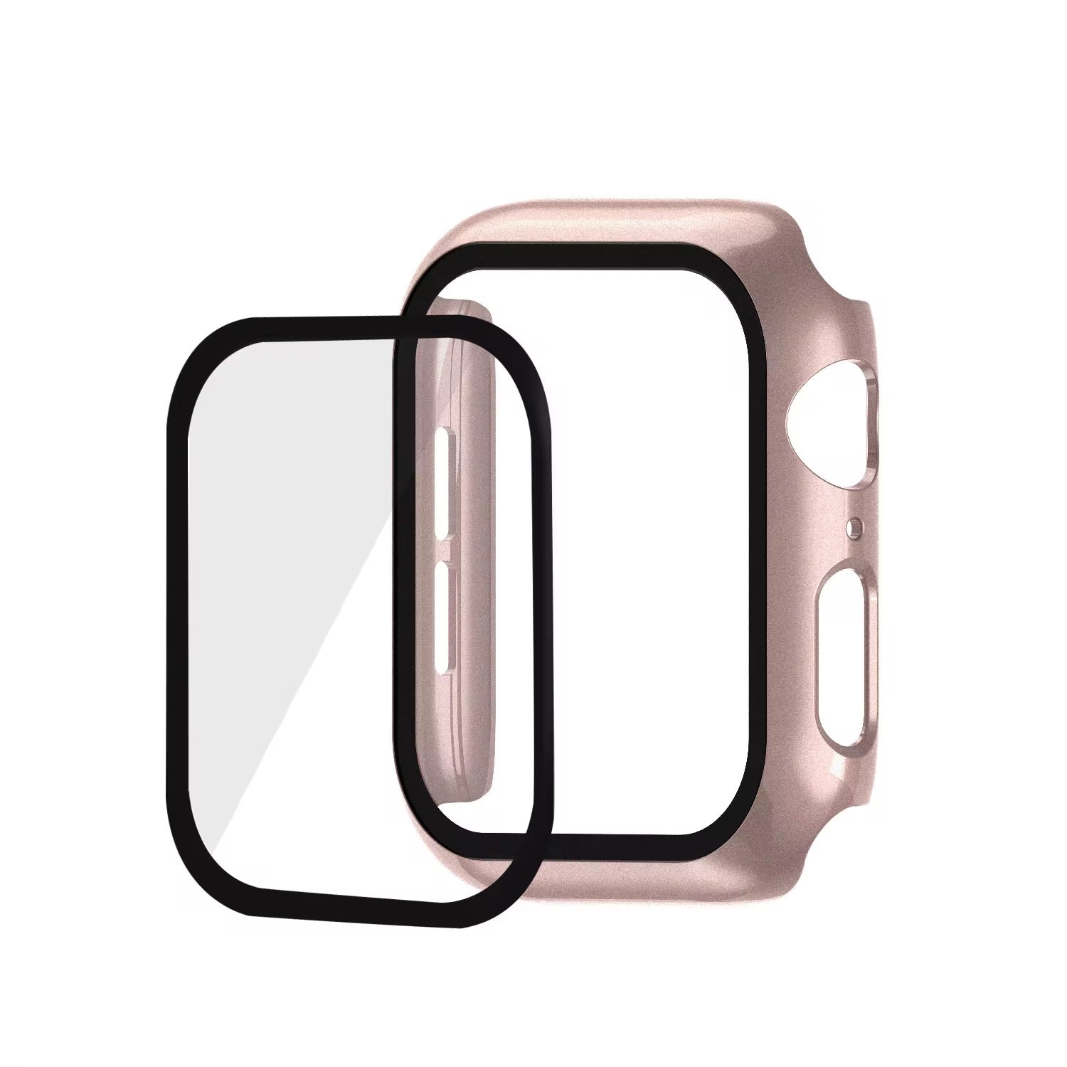 Hard Case With Tempered Glass Screen Protector For Apple Watch Multiple Colors Available