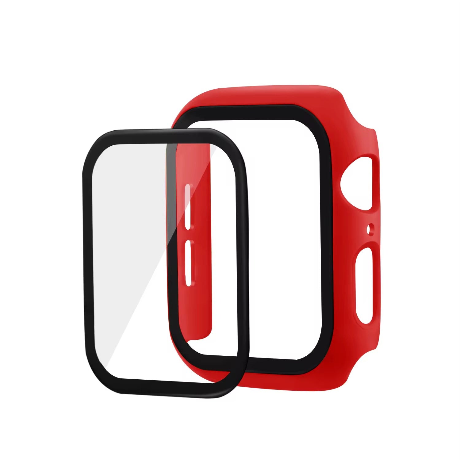 Hard Case With Tempered Glass Screen Protector For Apple Watch Multiple Colors Available