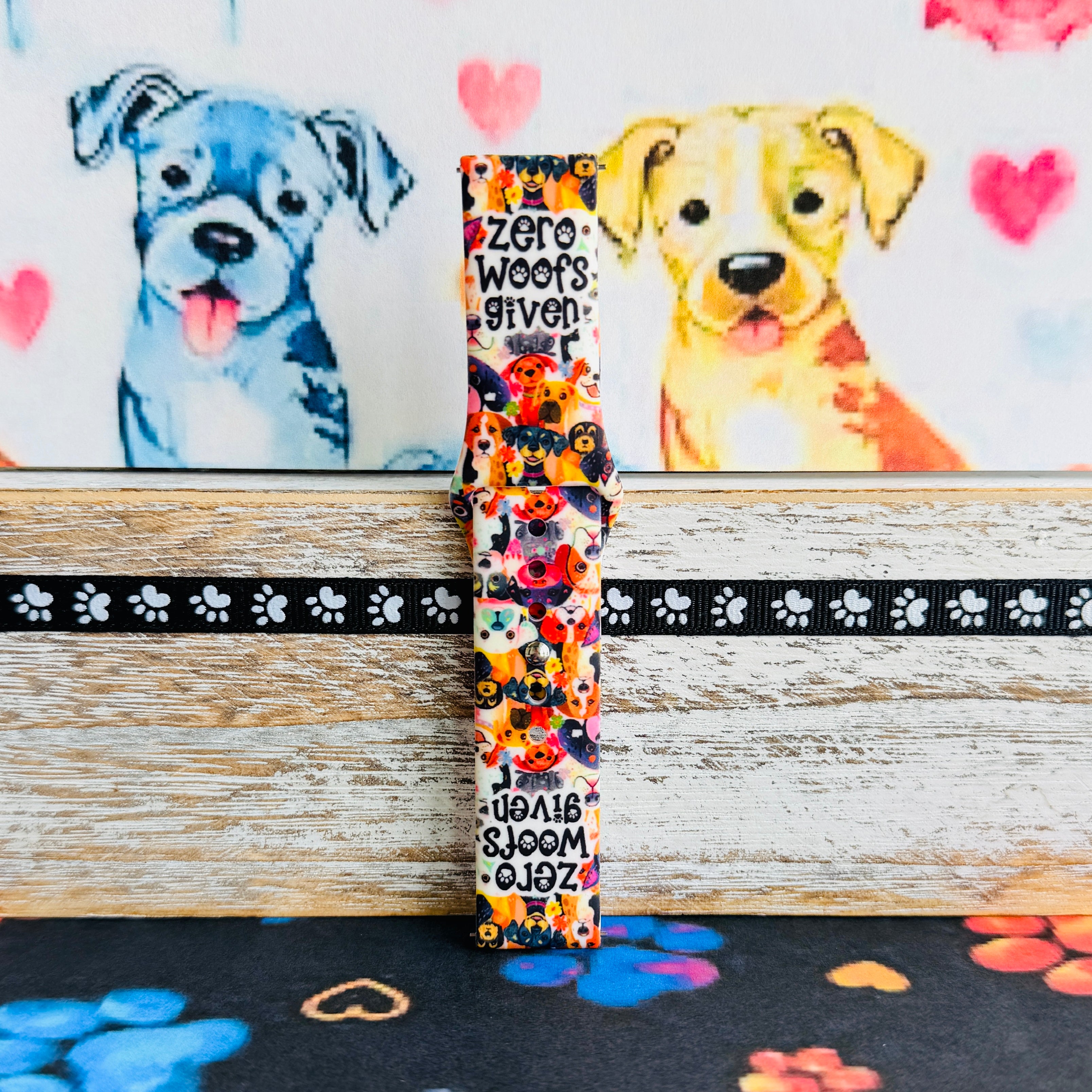 Zero Woofs Given colorful dog print silicone band for Samsung Galaxy Watch from Fancy Bands