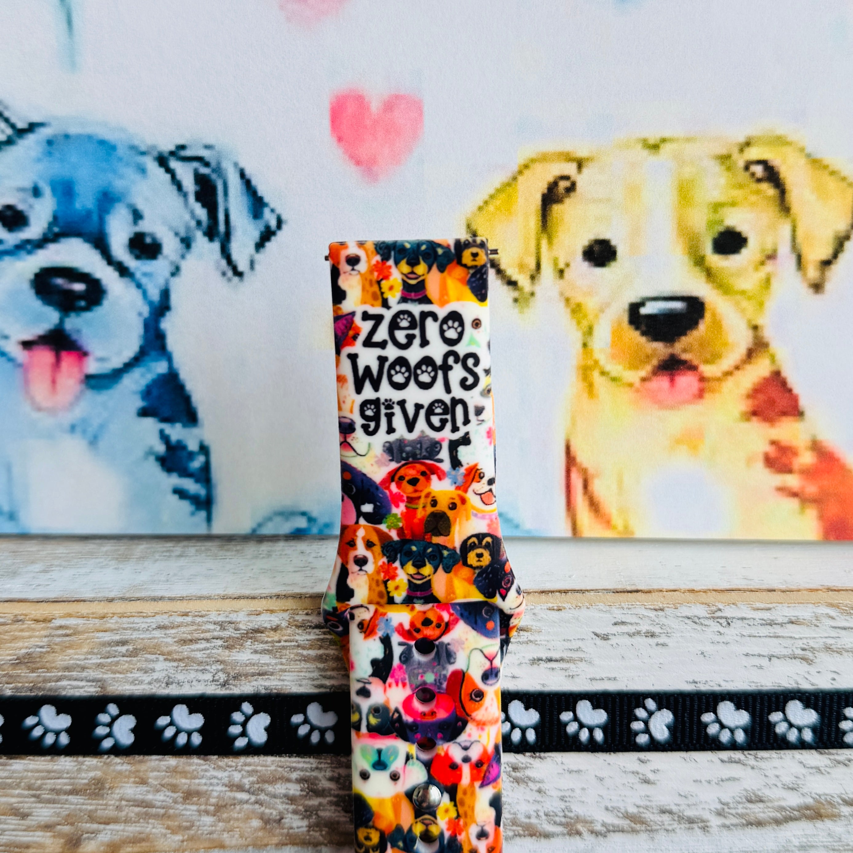 Zero Woofs Given colorful dog print silicone band for Samsung Galaxy Watch from Fancy Bands