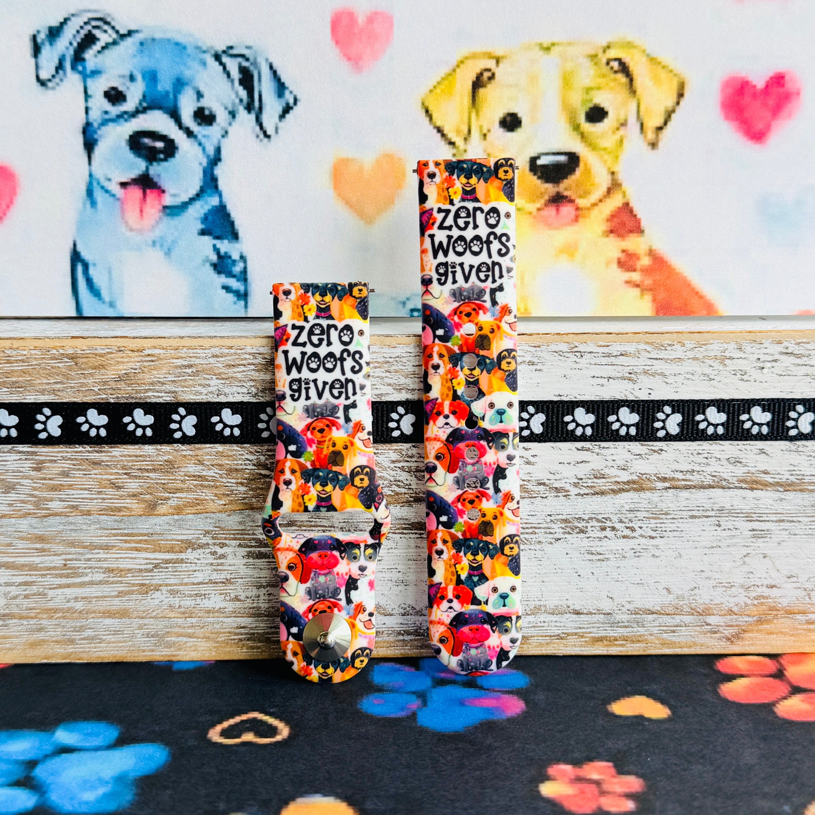 Zero Woofs Given colorful dog print silicone band for Samsung Galaxy Watch from Fancy Bands
