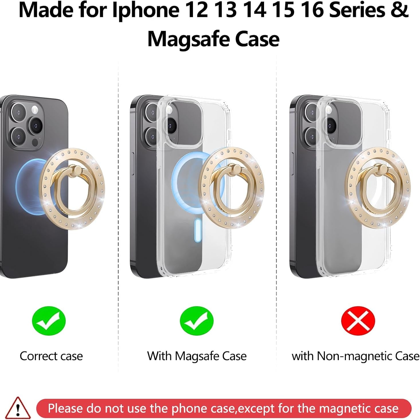 TwinkleLoop Fancy Phone MagSafe Phone Grip Multiple Colors Available â These dazzling grips add instant sparkle while giving you a comfy, secure hold for all your scrolling, snapping, and streaming...