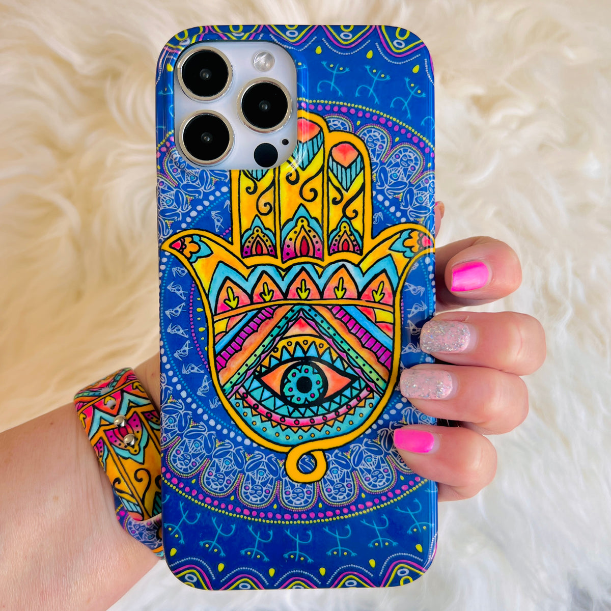 Protective Evil Eye Phone Case For iPhone  Fancy Bands
