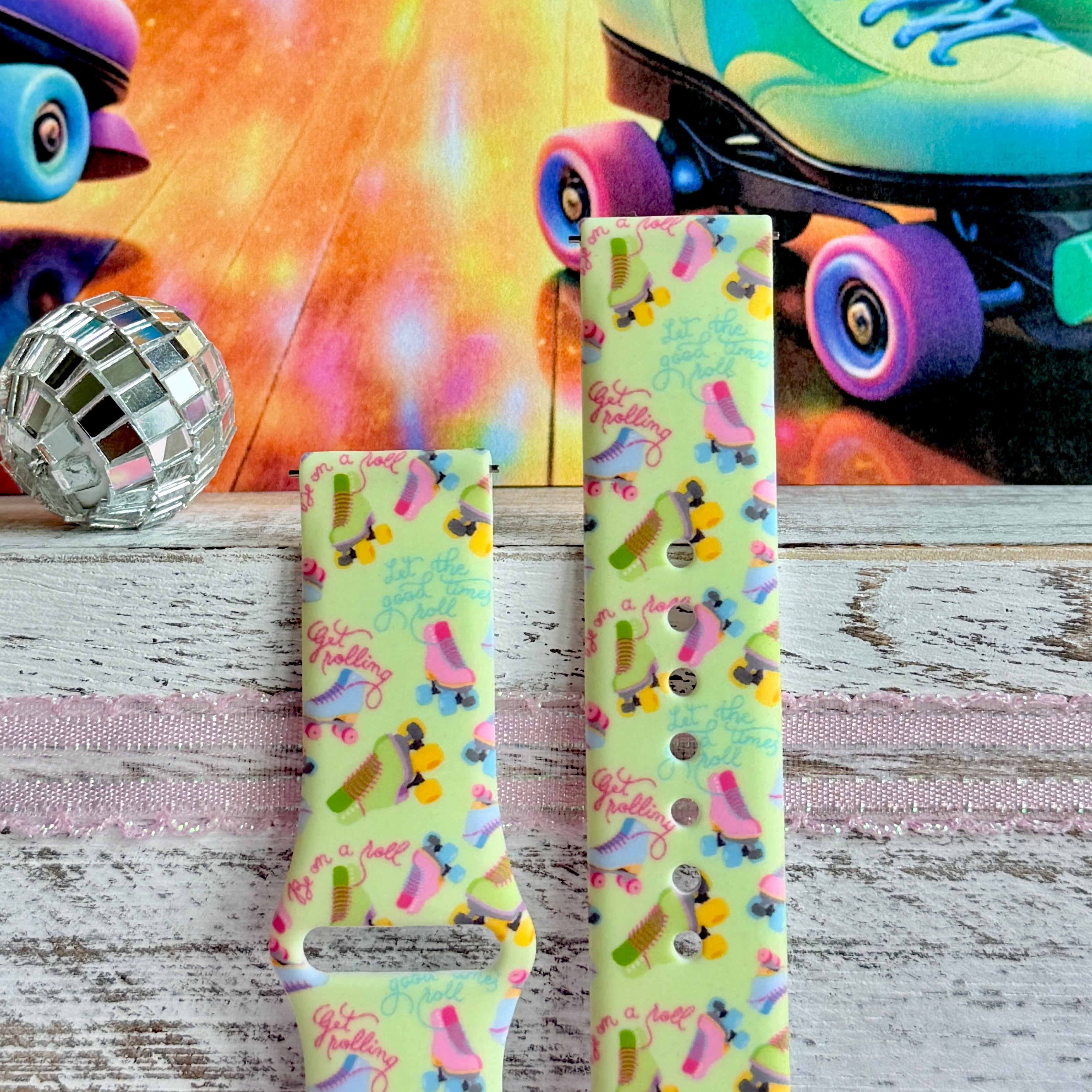 Roller Girl Print Silicone Band For Samsung Watch