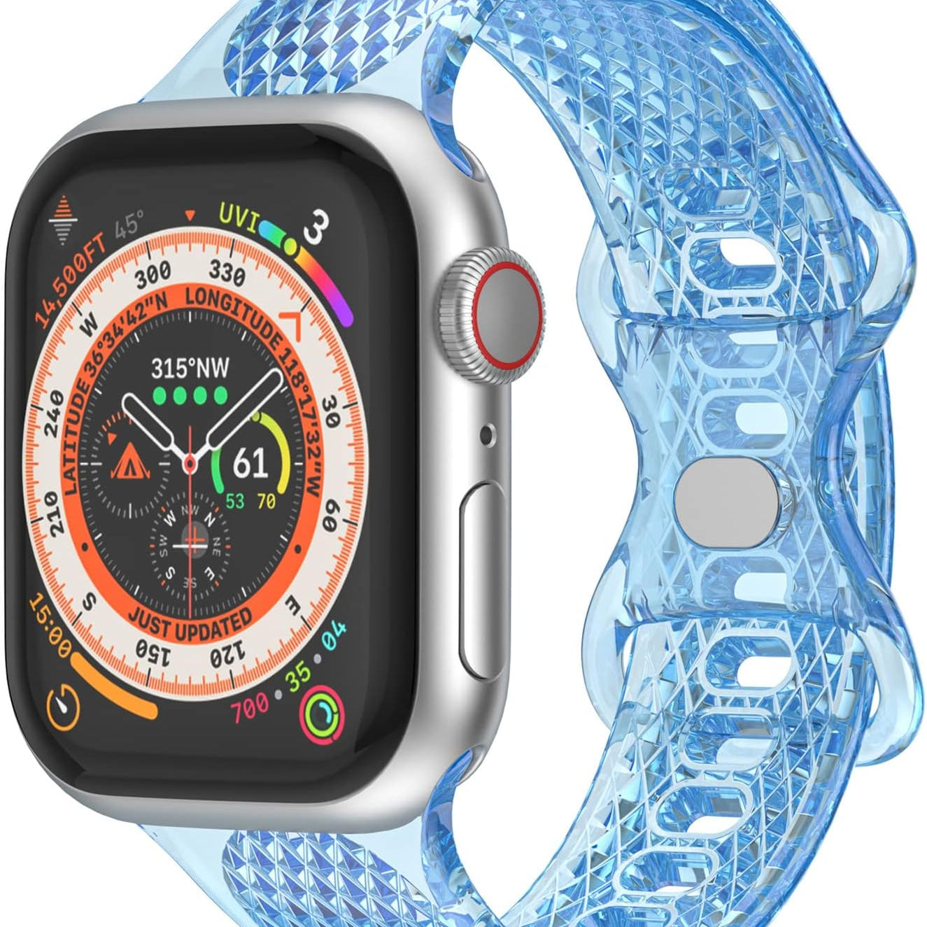 ClearGlide JellyGroove Silicone Sport Band For Apple Watch Multiple Colors Available