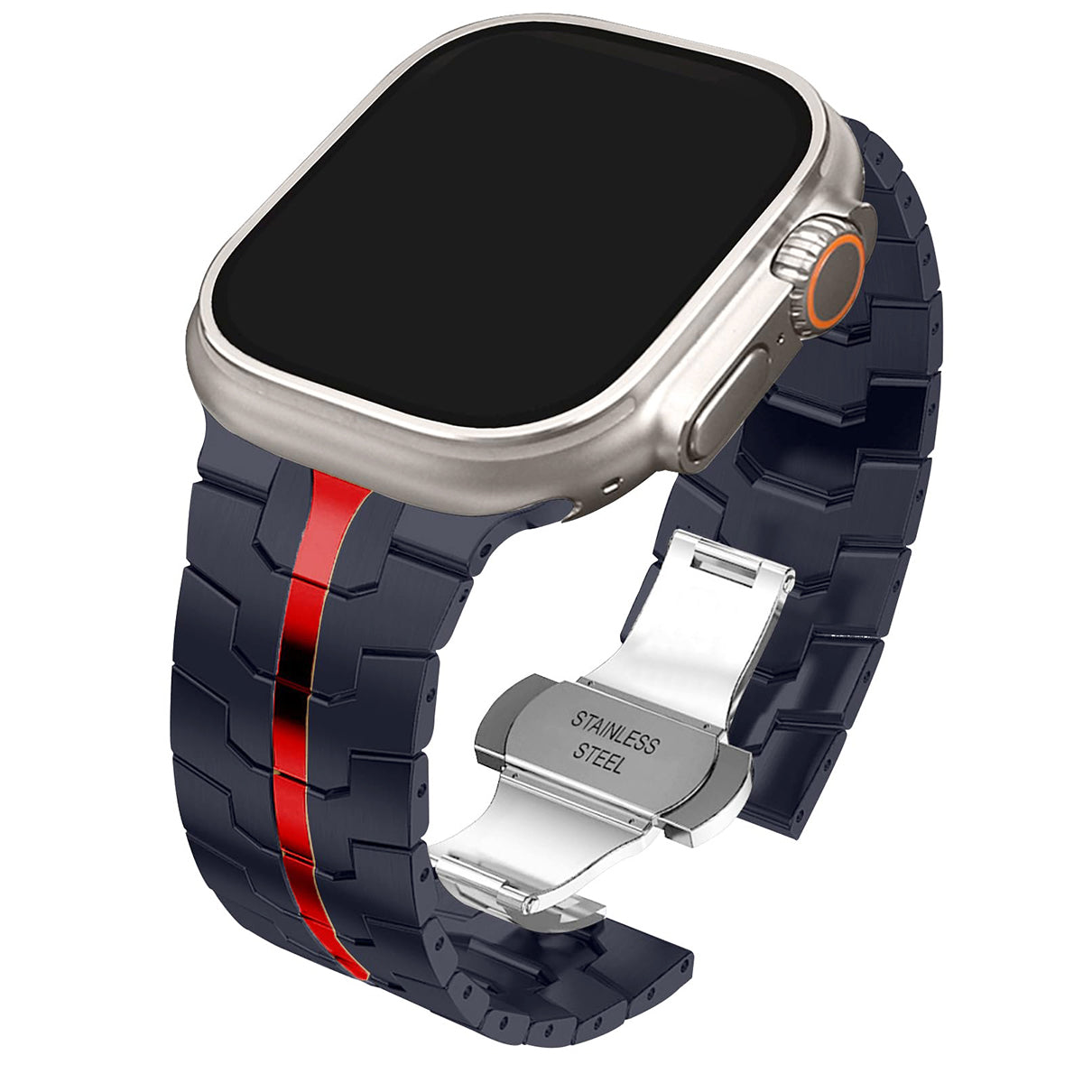 ChronoLuxe Steel Link Band For Apple Watch Multiple Colors Available