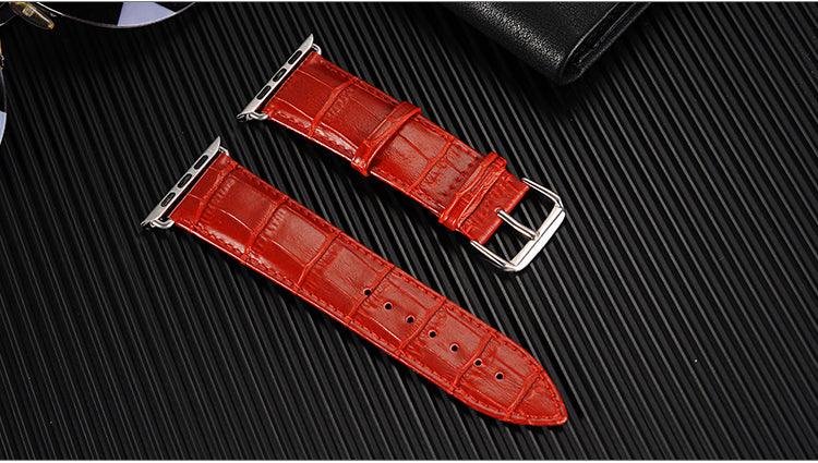 Crocodile Leather Band For Apple Watch Multiple Colors Available - Fancy Bands