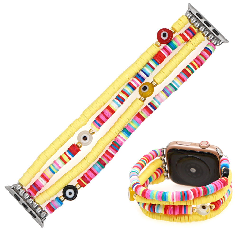 Pulsera Evil Eye Heishi para Apple Watch Múltiples estilos/colores disponibles