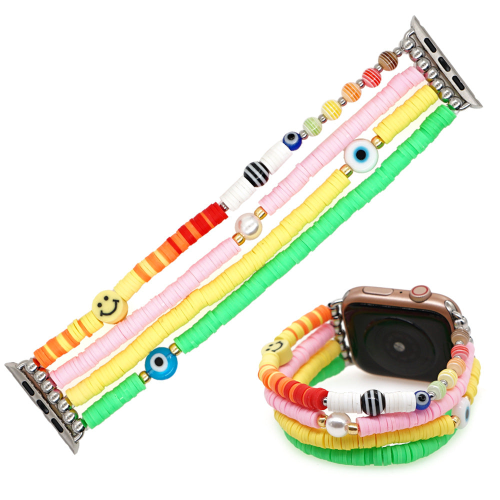 Pulsera Evil Eye Heishi para Apple Watch Múltiples estilos/colores disponibles