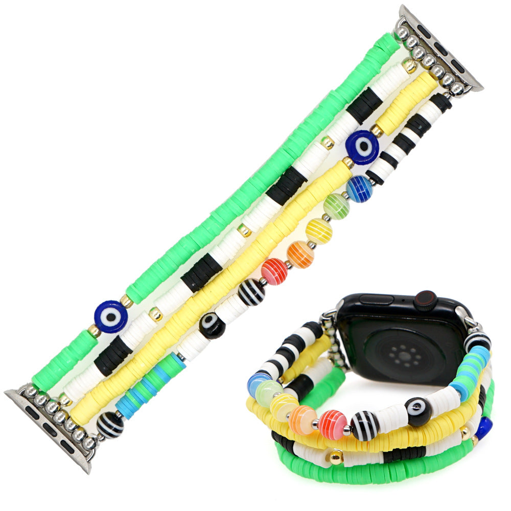 Pulsera Evil Eye Heishi para Apple Watch Múltiples estilos/colores disponibles