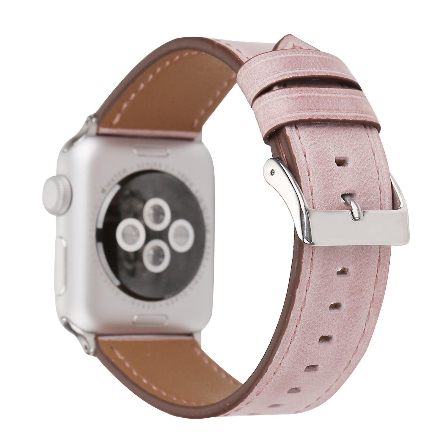 Cotton Candy Leather Soft Pink Band For Apple Watch - Fancy Bands