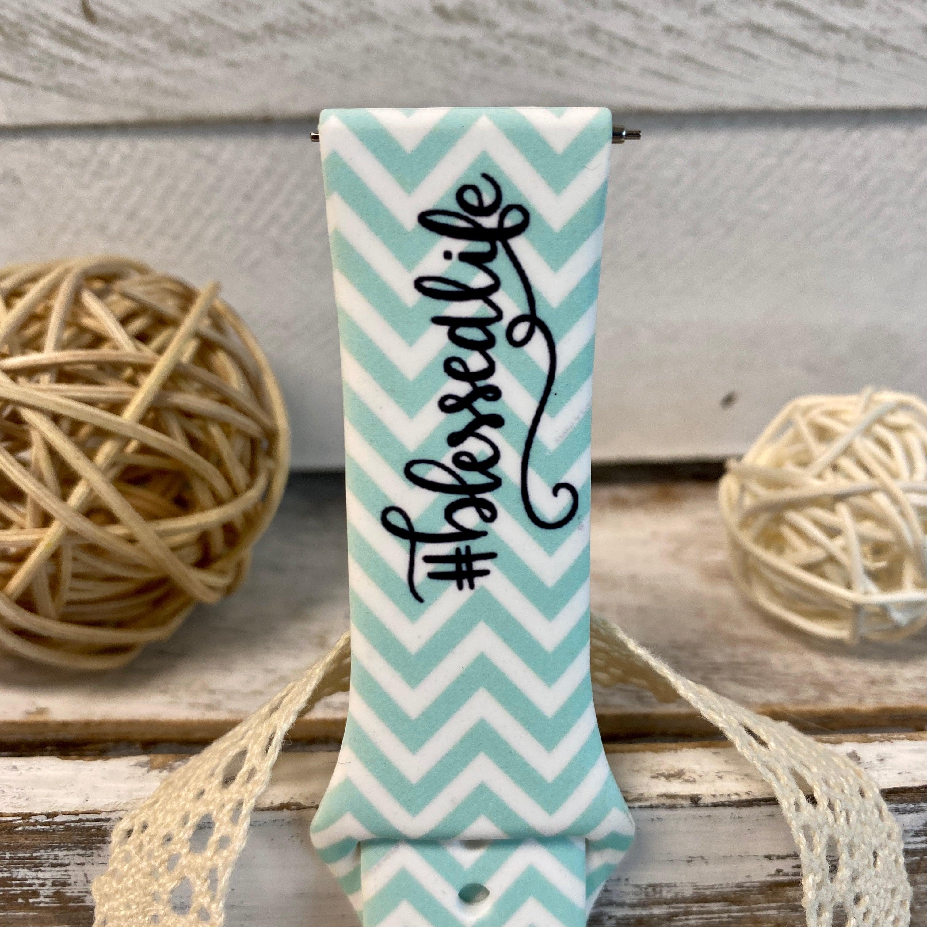 #Blessedlife Print Silicone Band For Fitbit Versa 1/2 - Fancy Bands