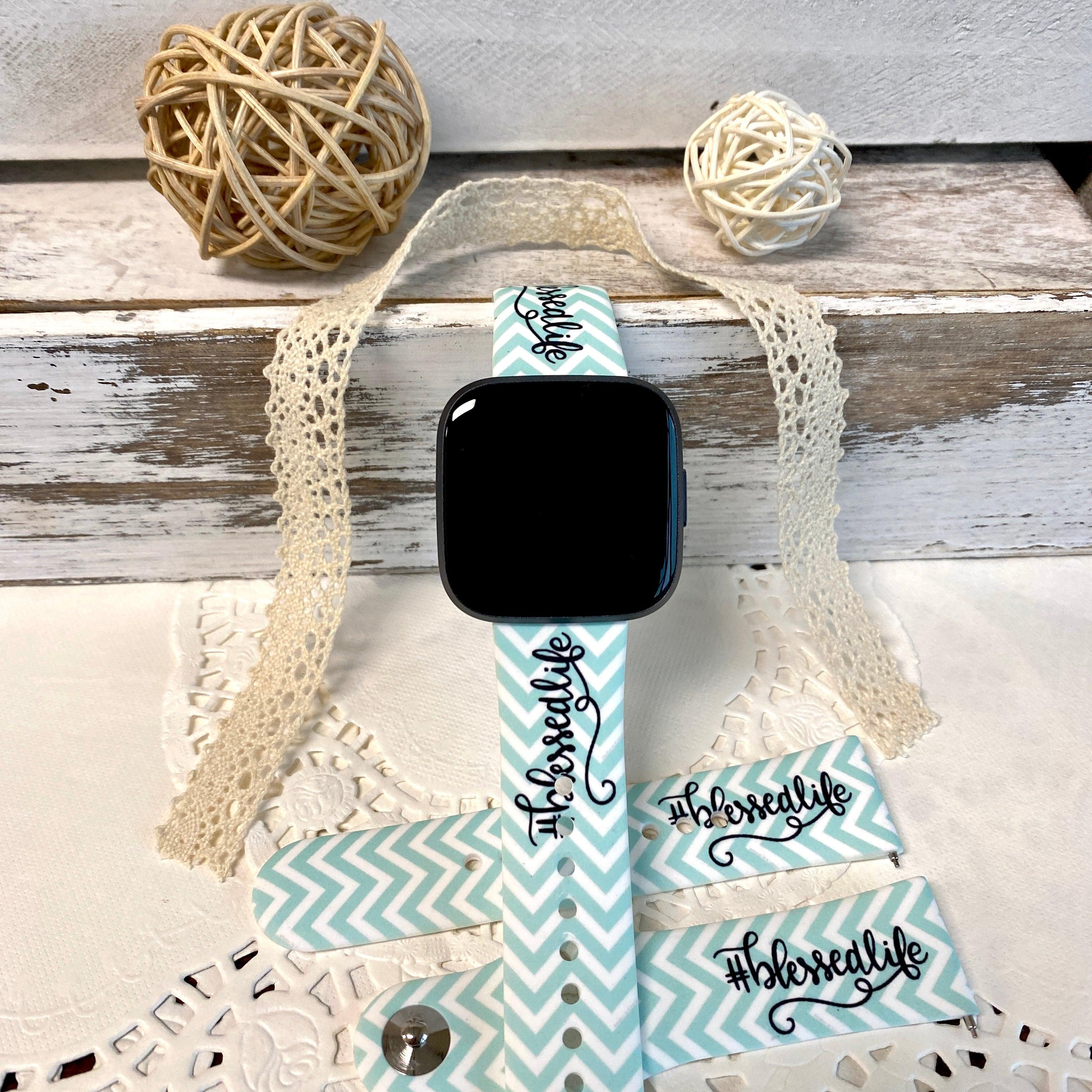 #Blessedlife Print Silicone Band For Fitbit Versa 1/2 - Fancy Bands