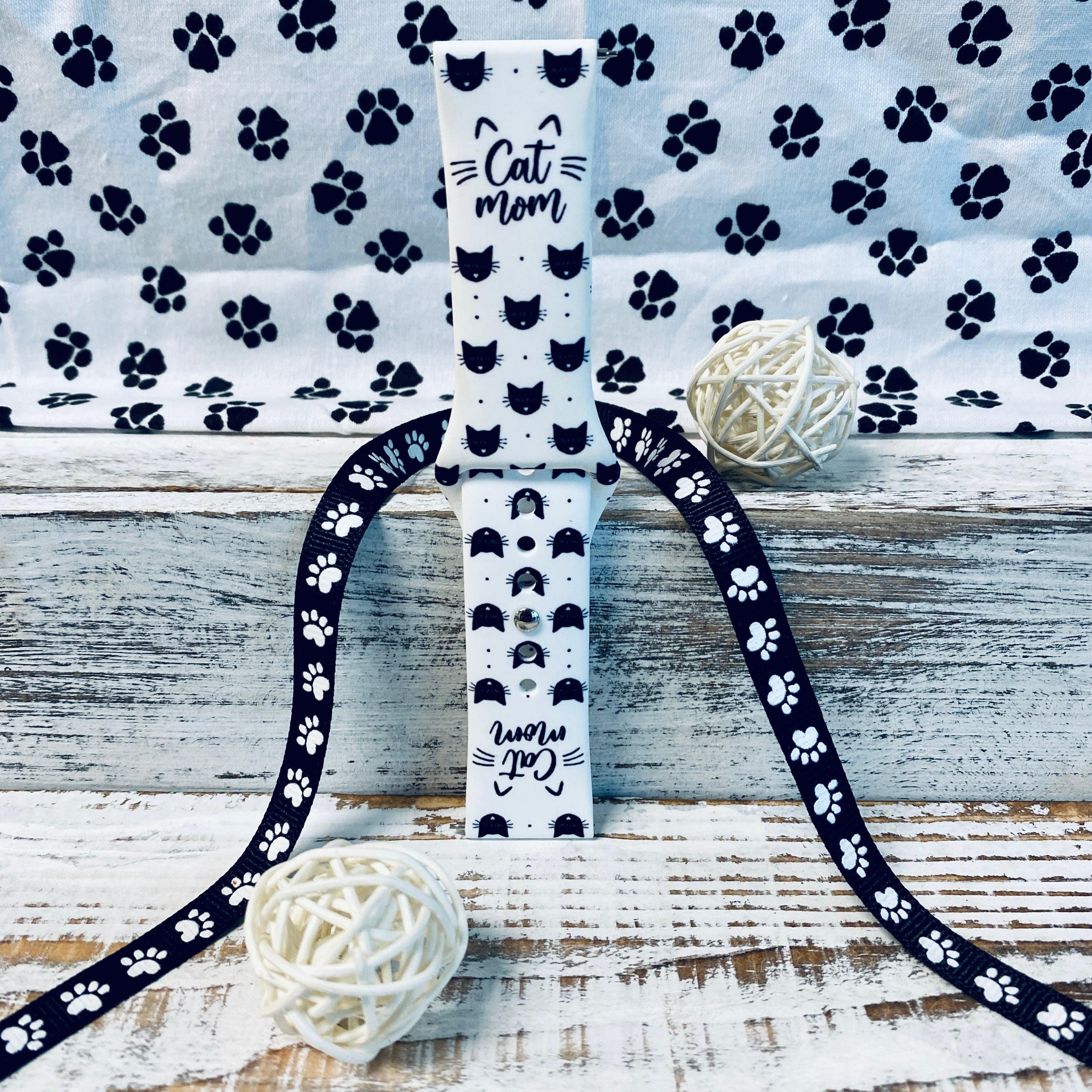 Cat Mom Print Silicone Band For Samsung Watch - Fancy Bands