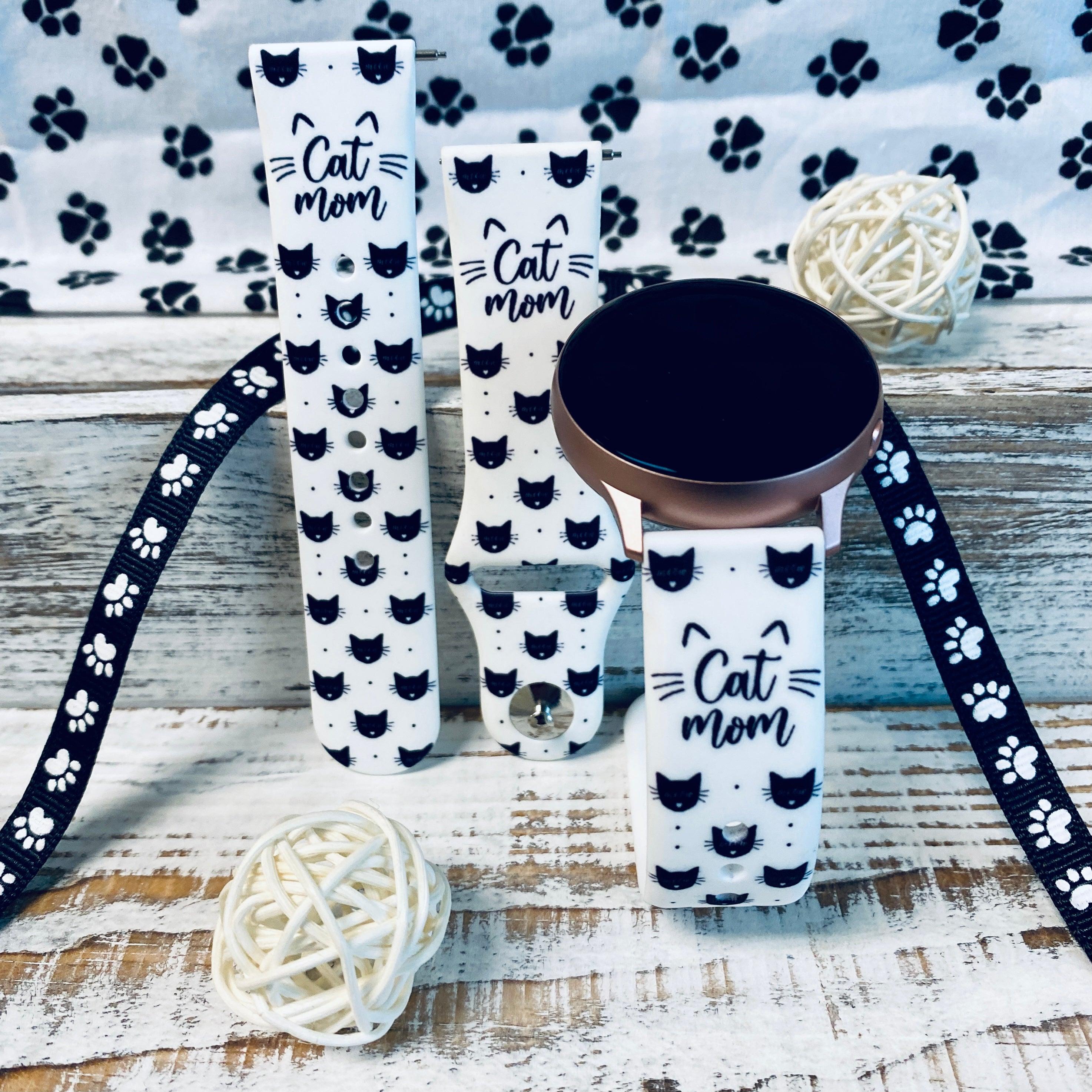 Cat Mom Print Silicone Band For Samsung Watch - Fancy Bands