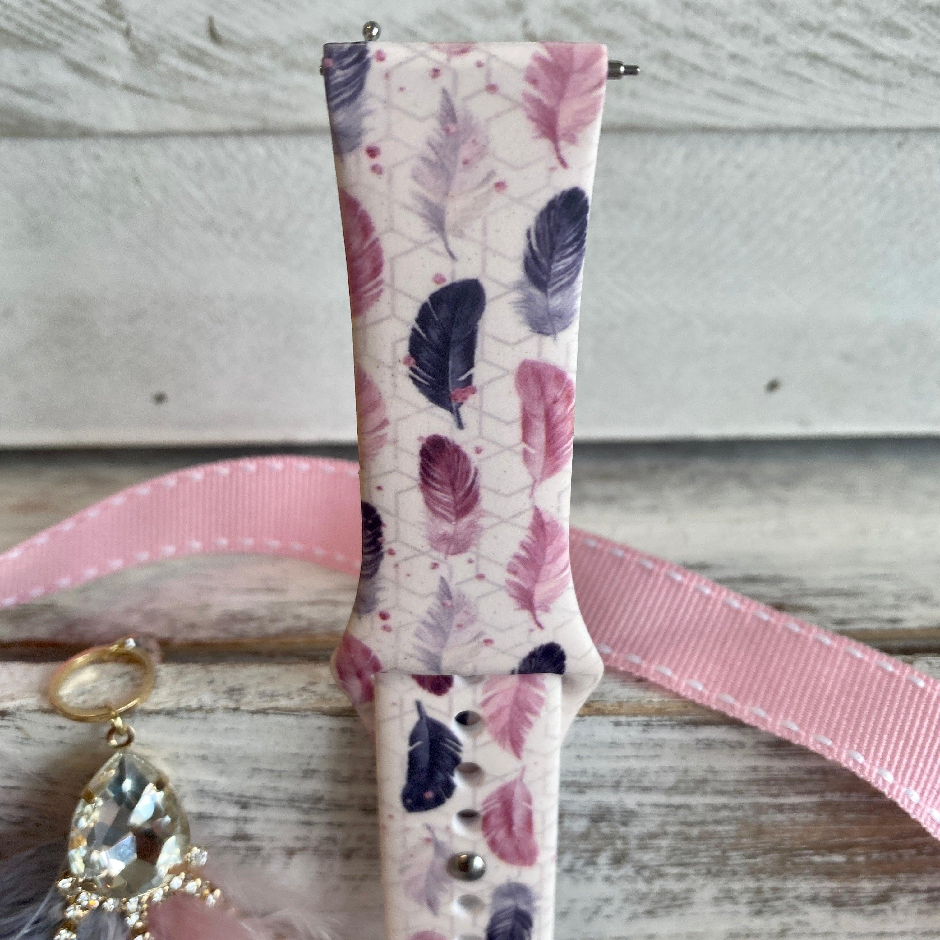 Feather Print Silicone Band For Fitbit Versa 1/2 - Fancy Bands