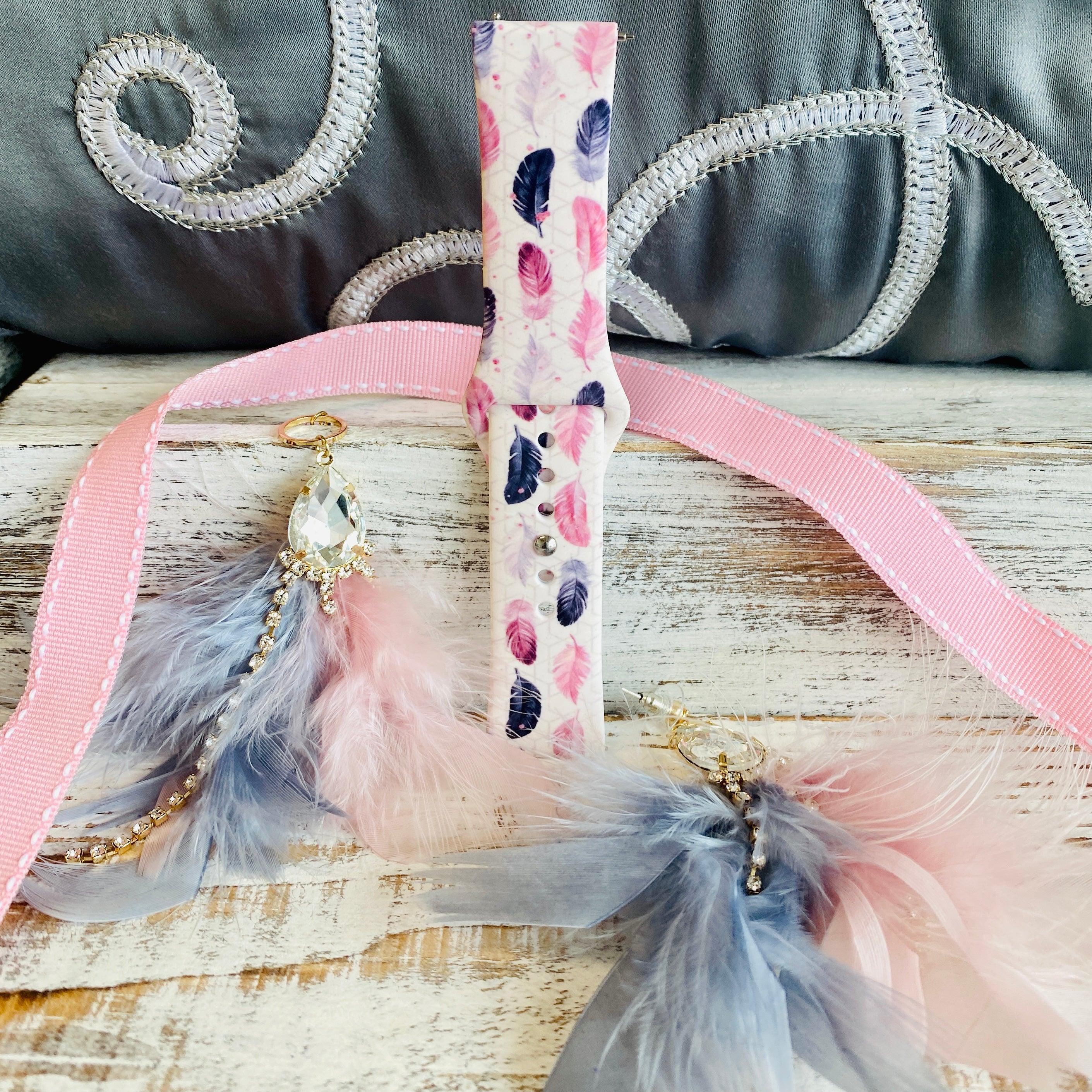 Feather Print Silicone Band For Fitbit Versa 1/2 - Fancy Bands