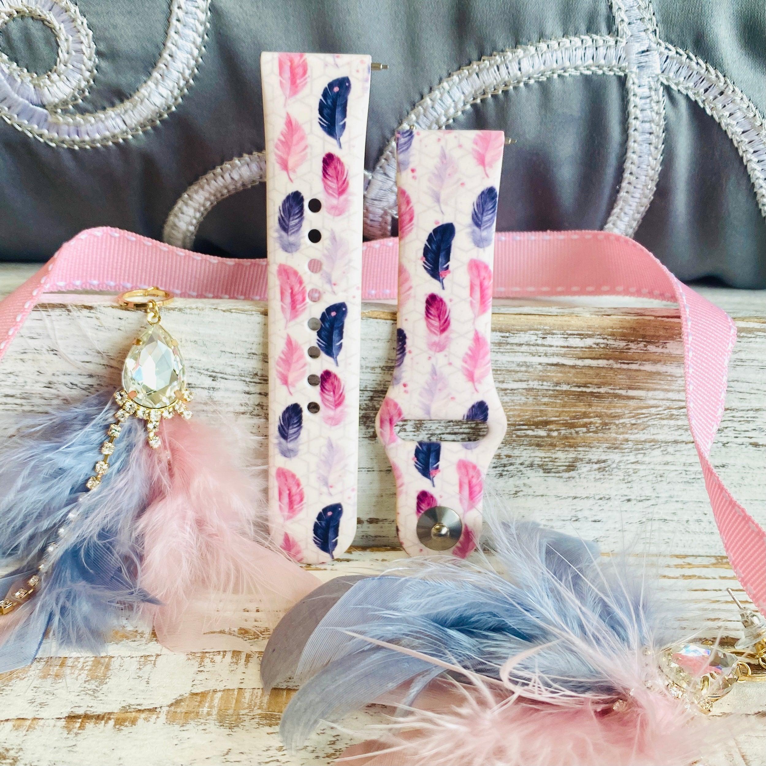 Feather Print Silicone Band For Samsung Watch - Fancy Bands