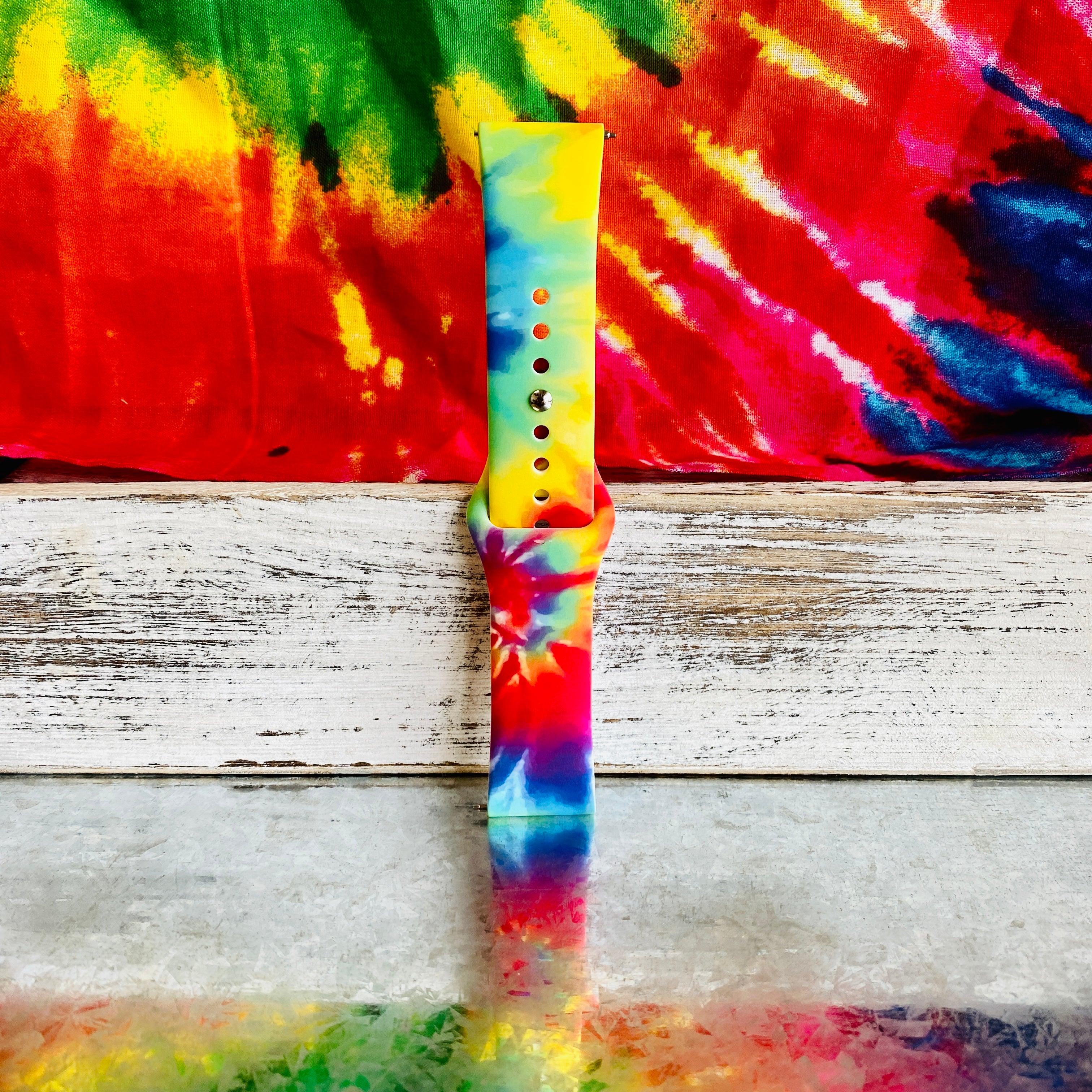 Colorful Tie Dye Print Silicone Band For Fitbit Versa 1/2 - Fancy Bands