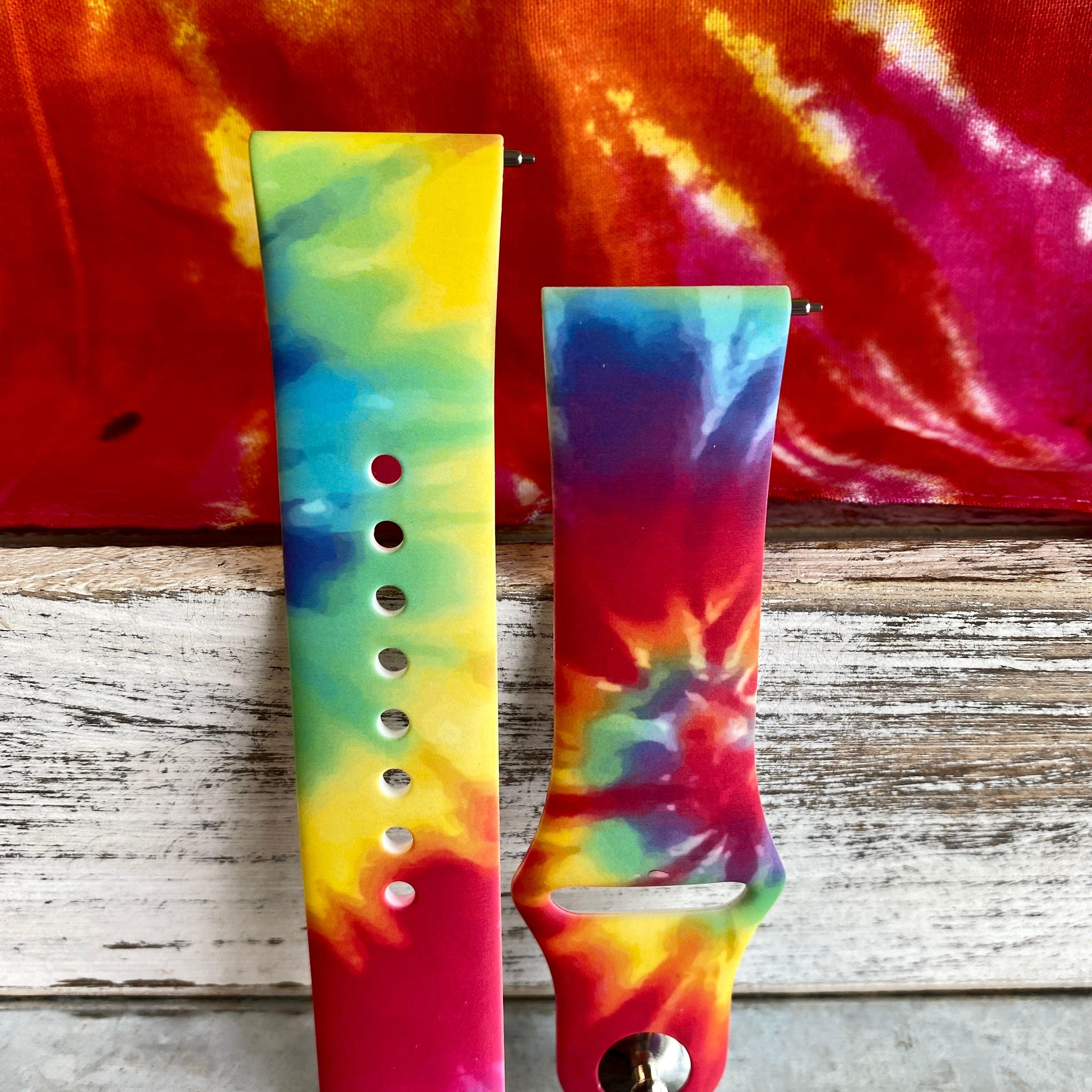 Colorful Tie Dye Print Silicone Band For Samsung Watch - Fancy Bands