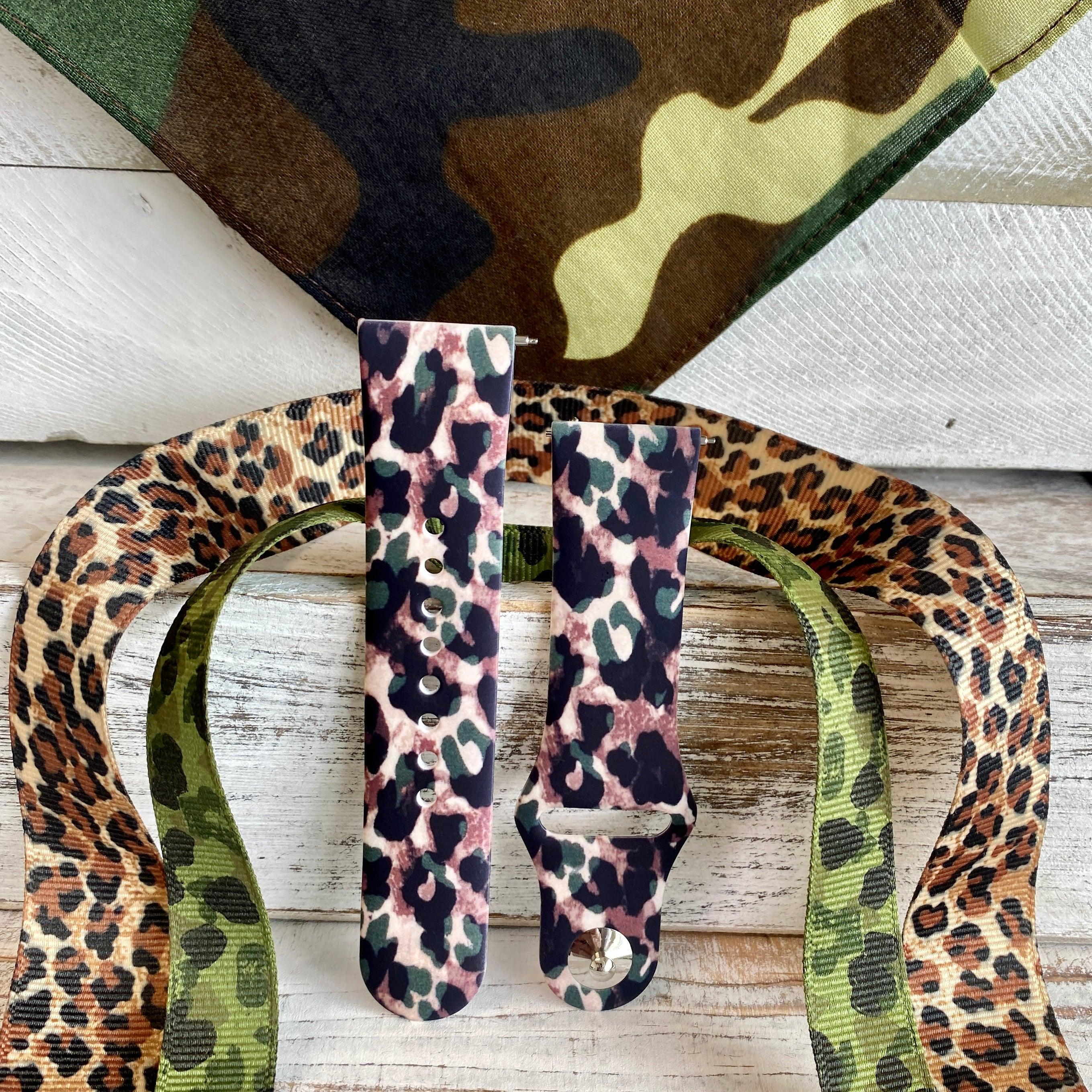 Camo Leopard Print Silicone Band For Samsung Watch - Fancy Bands