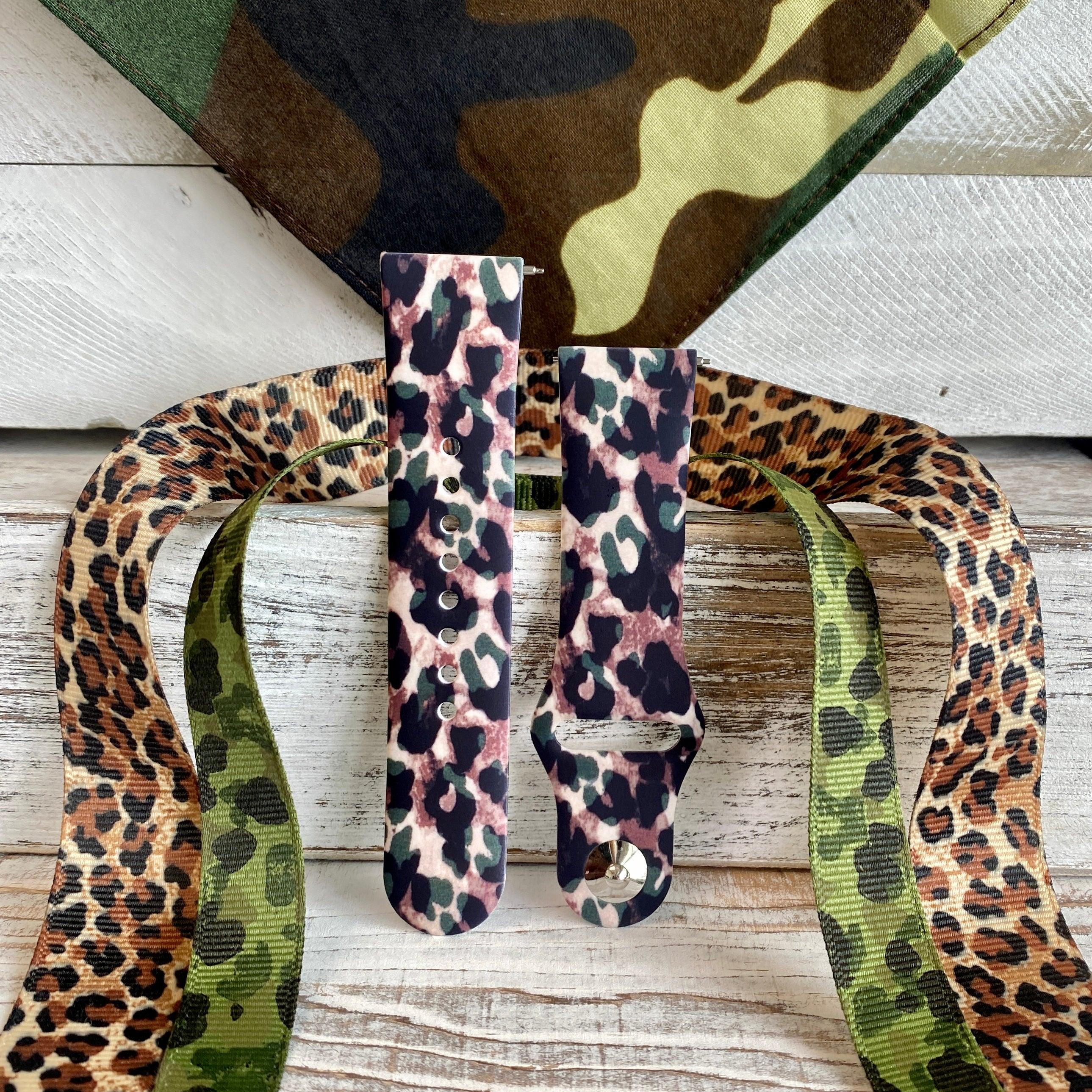 Camo Leopard Print Silicone Band For Fitbit Versa 1/2 - Fancy Bands