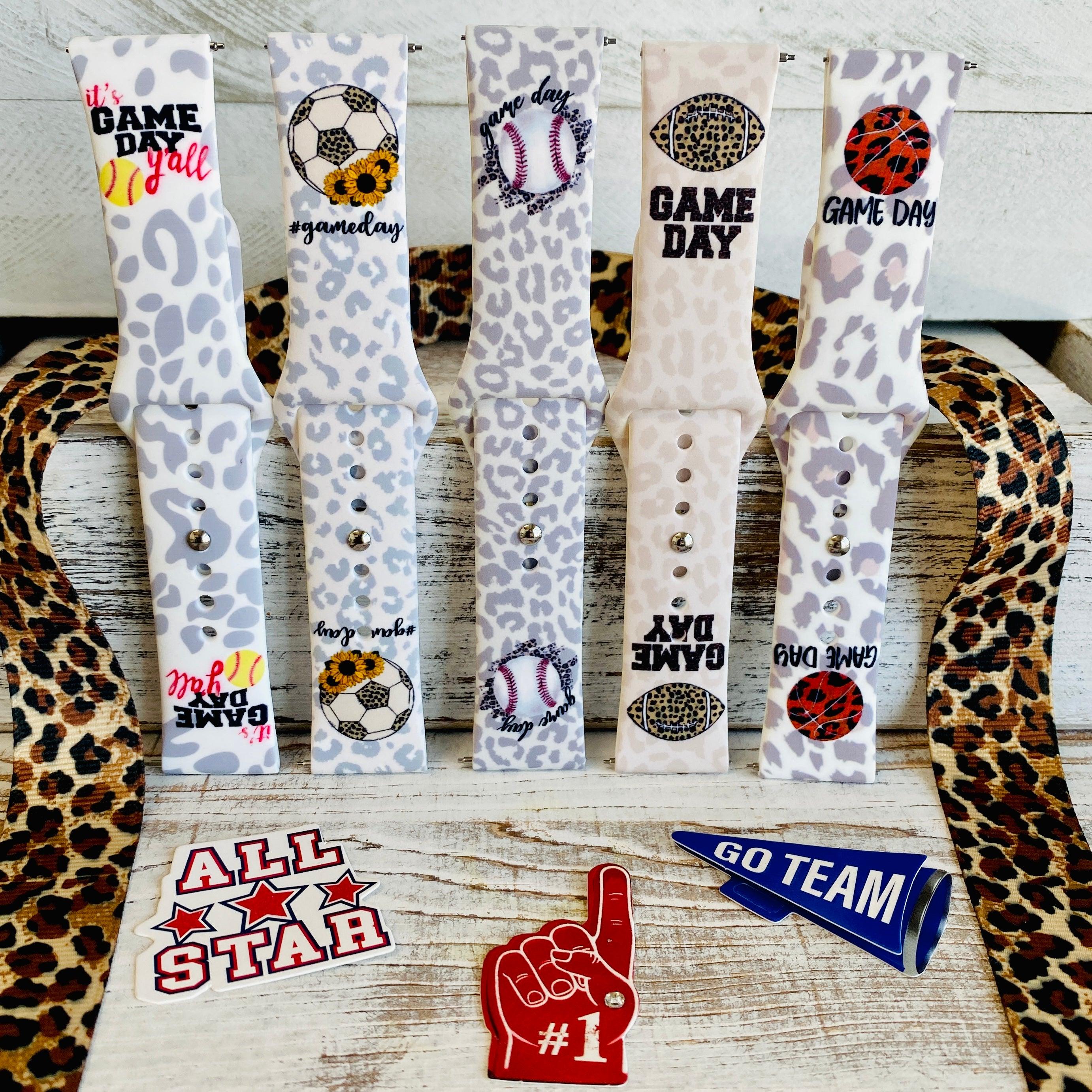 Game Day Print Silicone Band For Fitbit Versa 1/2 Multiple Prints Available - Fancy Bands