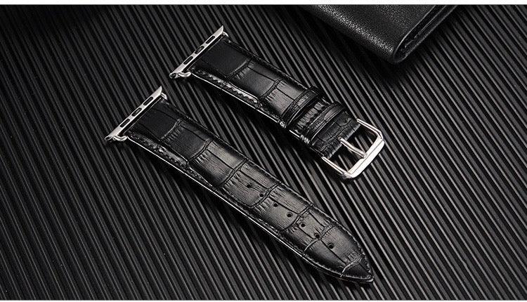 Crocodile Leather Band For Apple Watch Multiple Colors Available - Fancy Bands