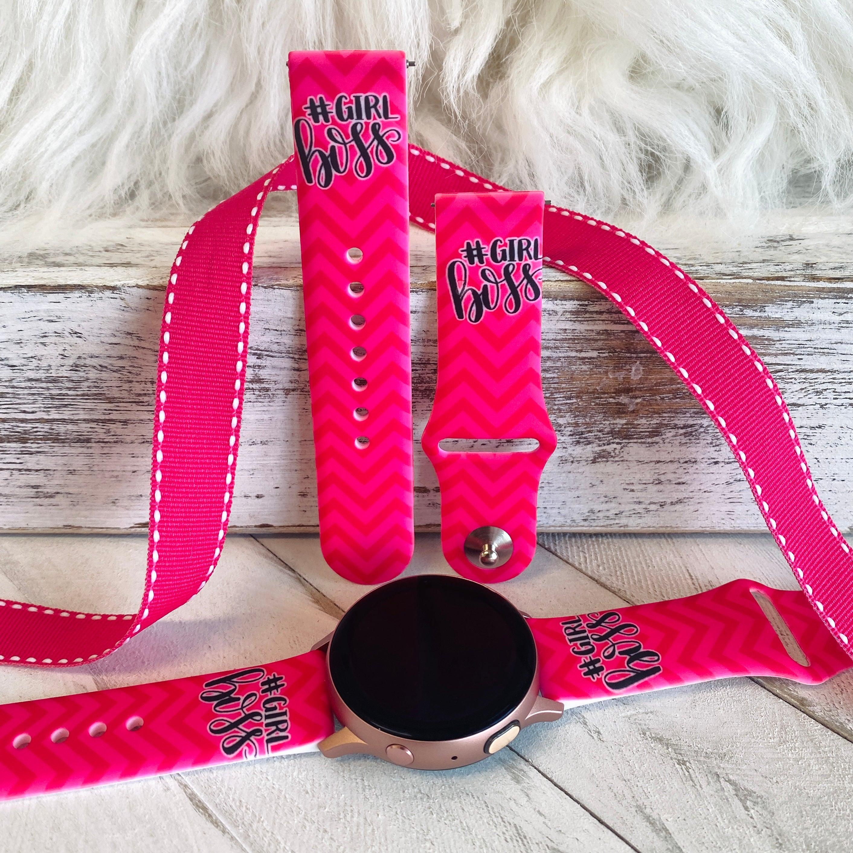 #Girlboss Print Silicone Band For Samsung Watch - Fancy Bands