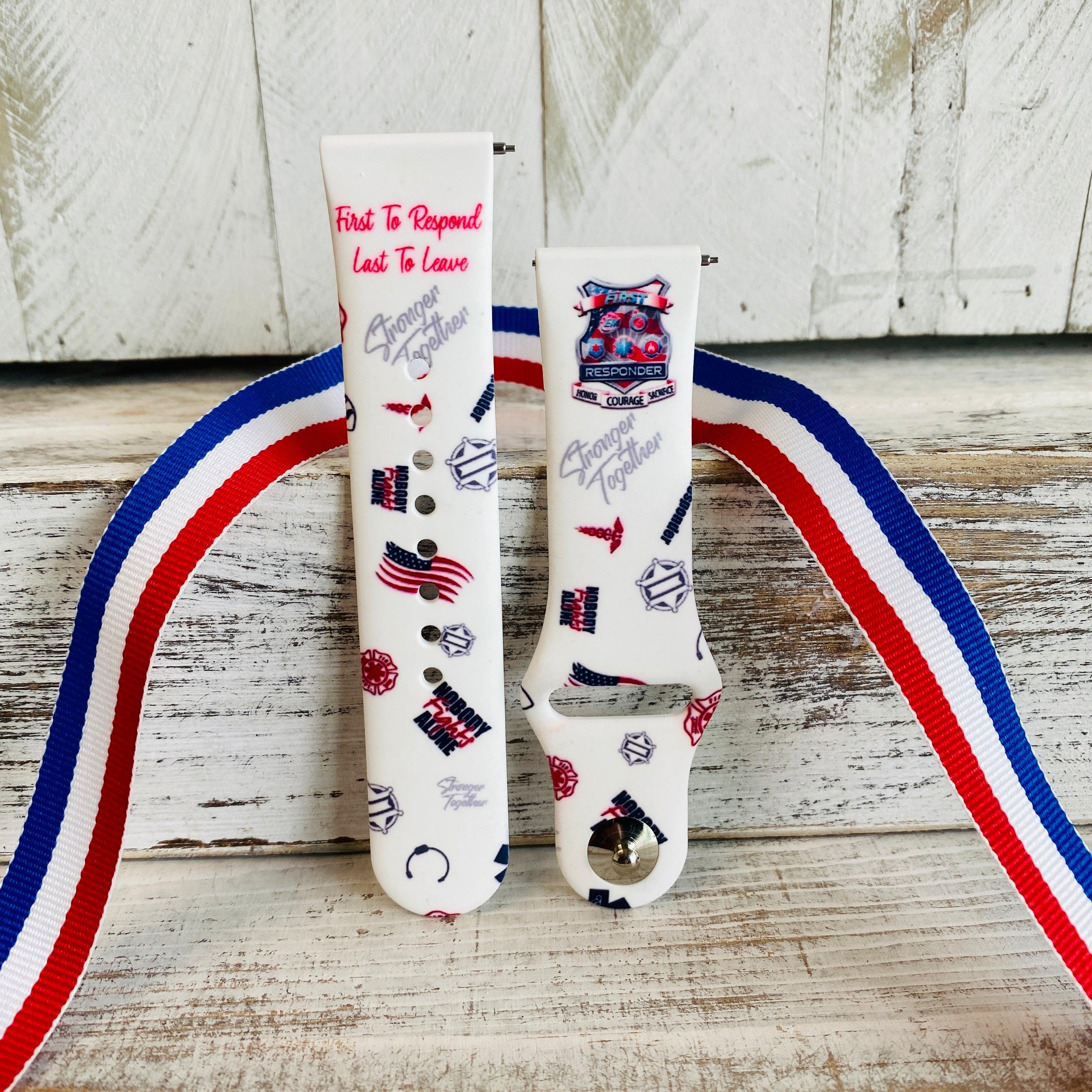 Fancy First Responders Print Silicone Band For Fitbit Versa 1/2 - Fancy Bands