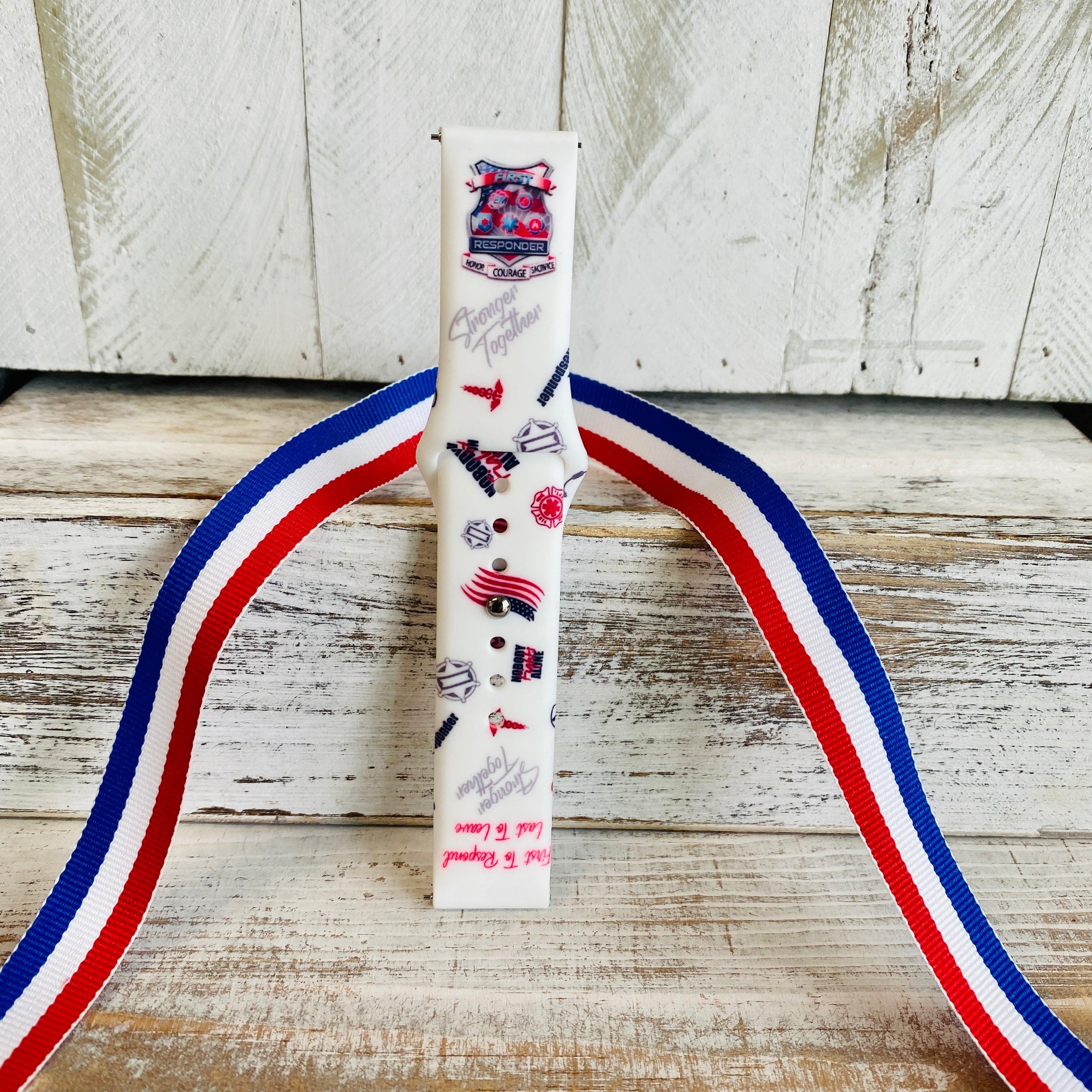 Fancy First Responders Print Silicone Band For Fitbit Versa 1/2 - Fancy Bands