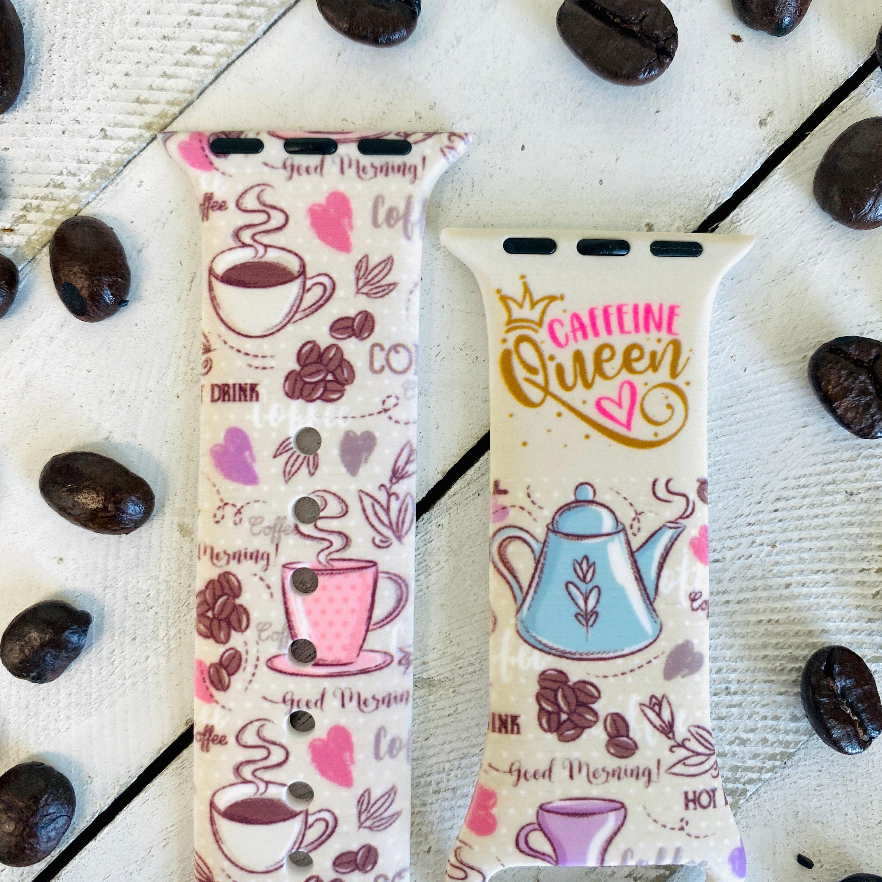 Caffeine Queen Print Silicone Band For Apple Watch - Fancy Bands