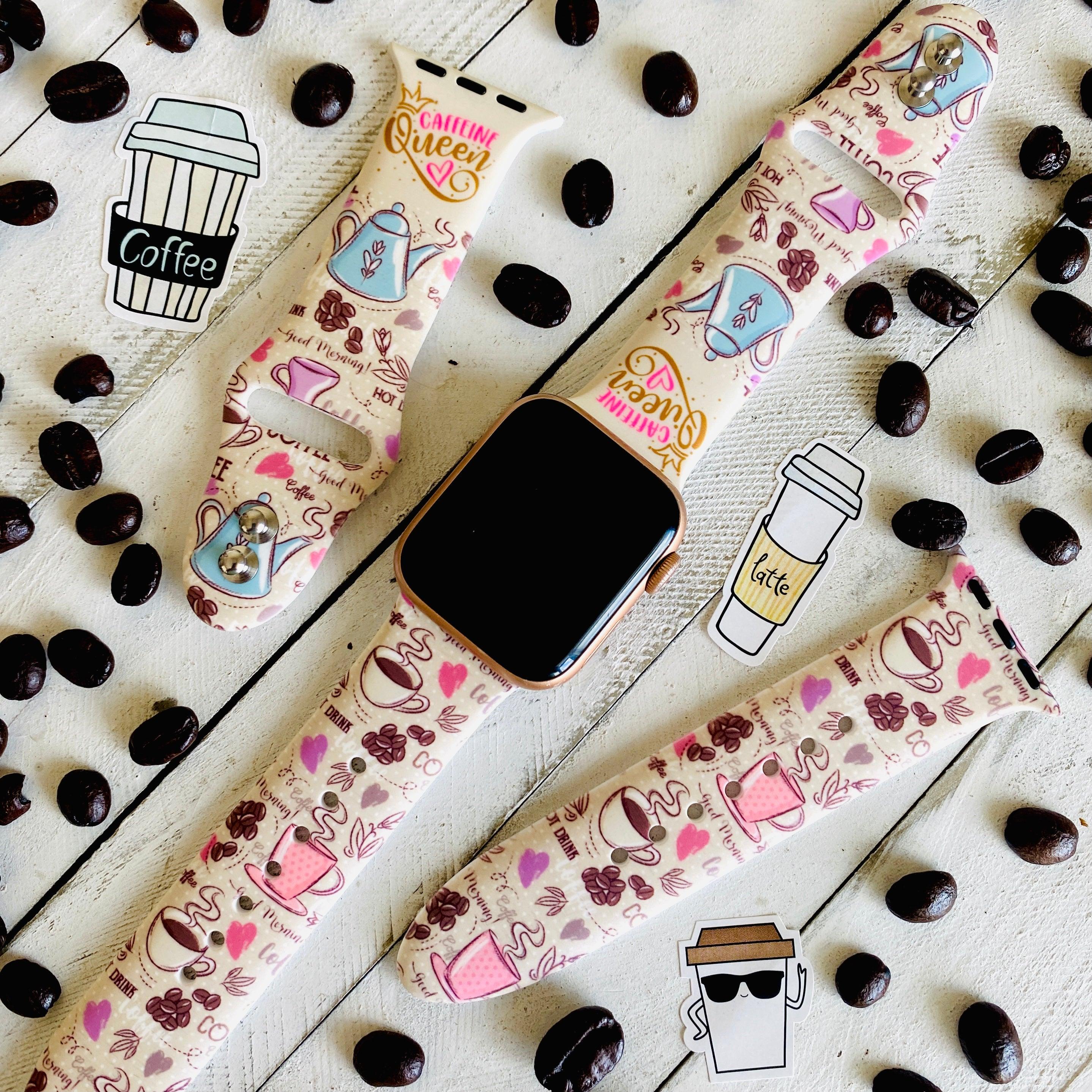 Caffeine Queen Print Silicone Band For Apple Watch - Fancy Bands