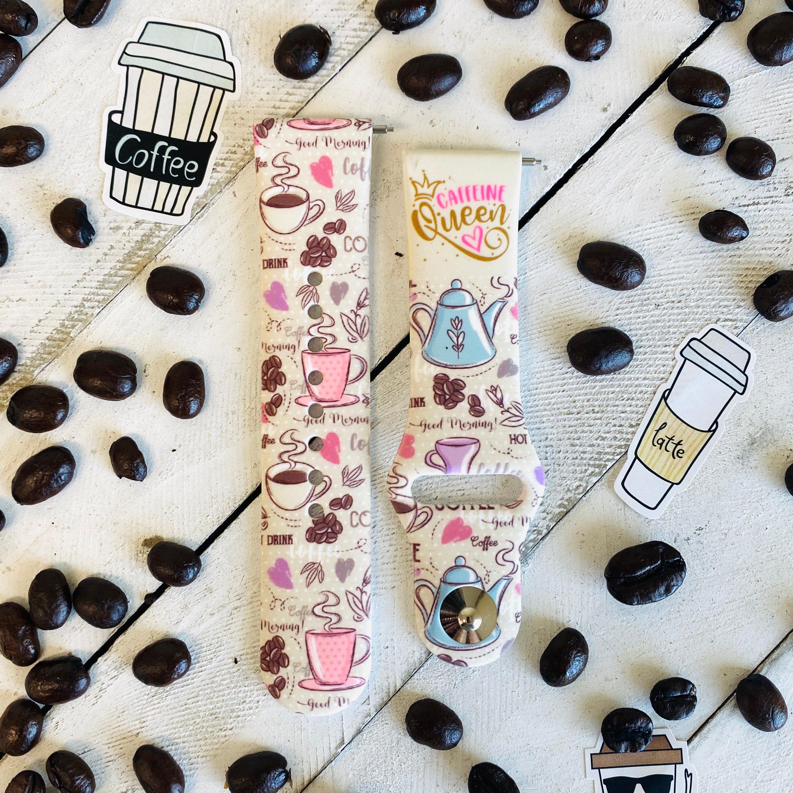 Caffeine Queen Print Silicone Band For Samsung Watch - Fancy Bands