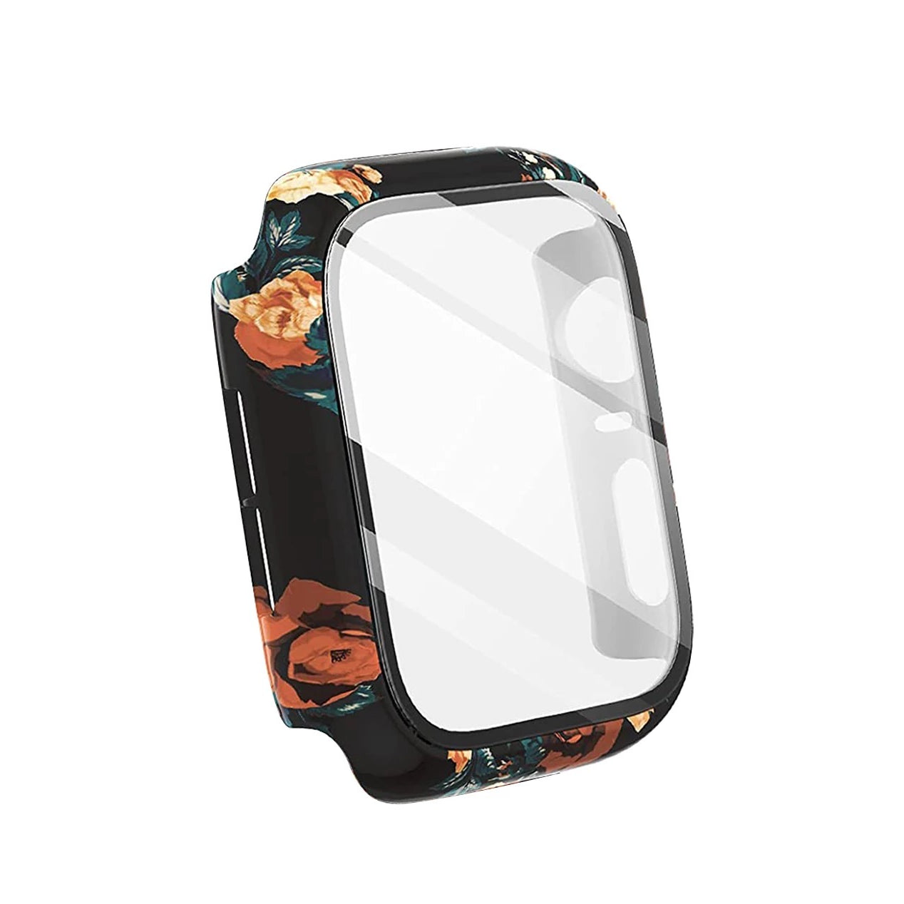 Printed Hard Case With Tempered Glass Screen Protector For Apple Watch Multiple Colors Available