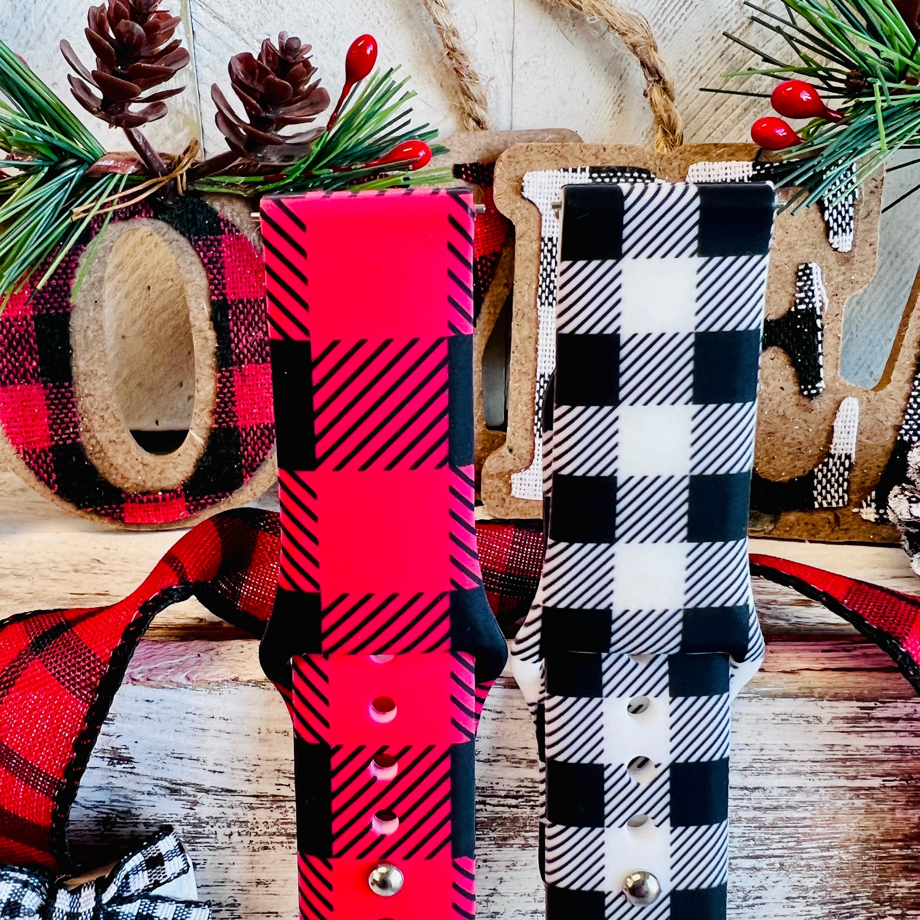 Bull Plaid Print Silicone Band For Fitbit Versa 1/2 Multiple Colors Available - Fancy Bands