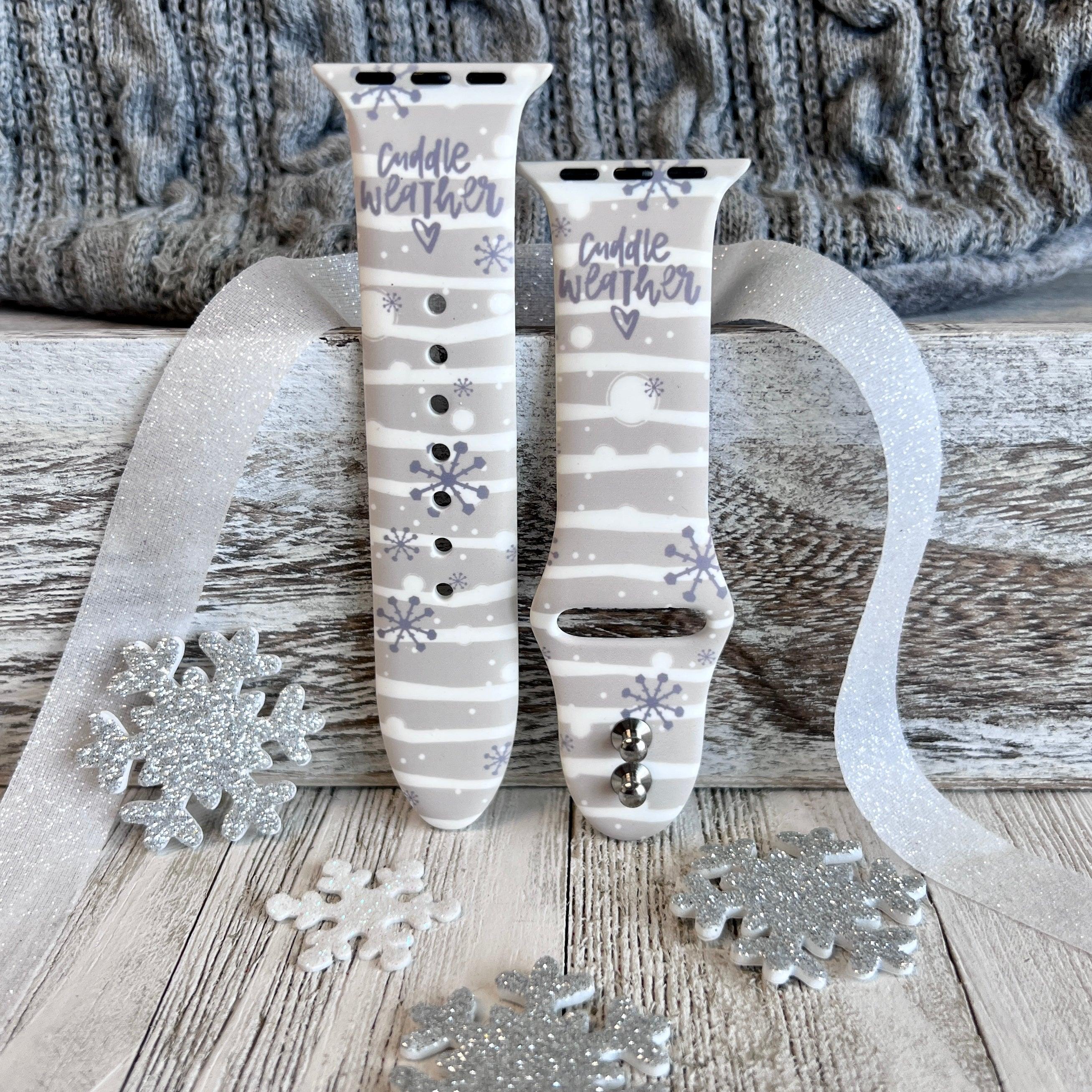 Cuddle Weather Print Silicone Band For Apple Watch - Fancy Bands