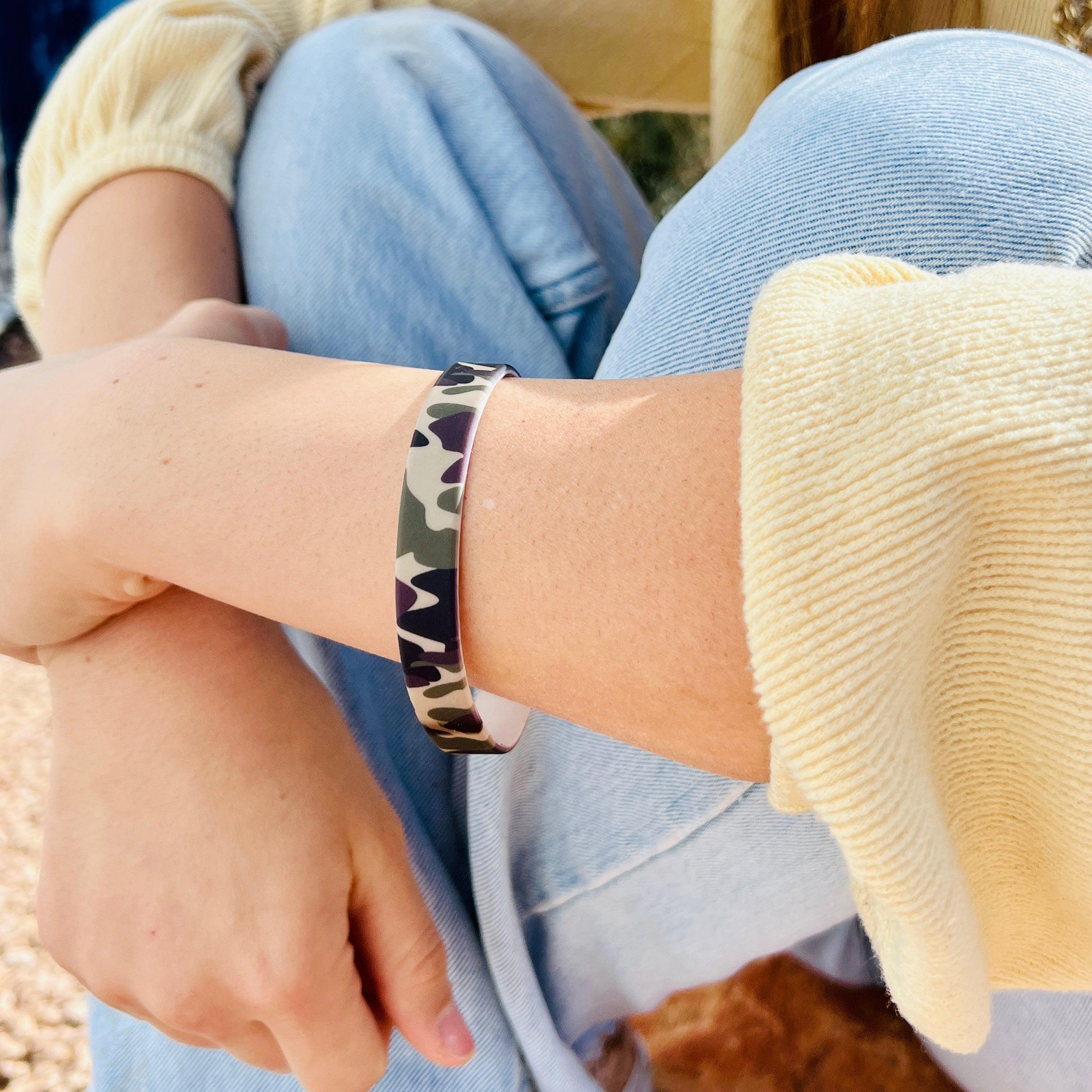 Camouflage Silicone Bracelet Stack - Fancy Bands