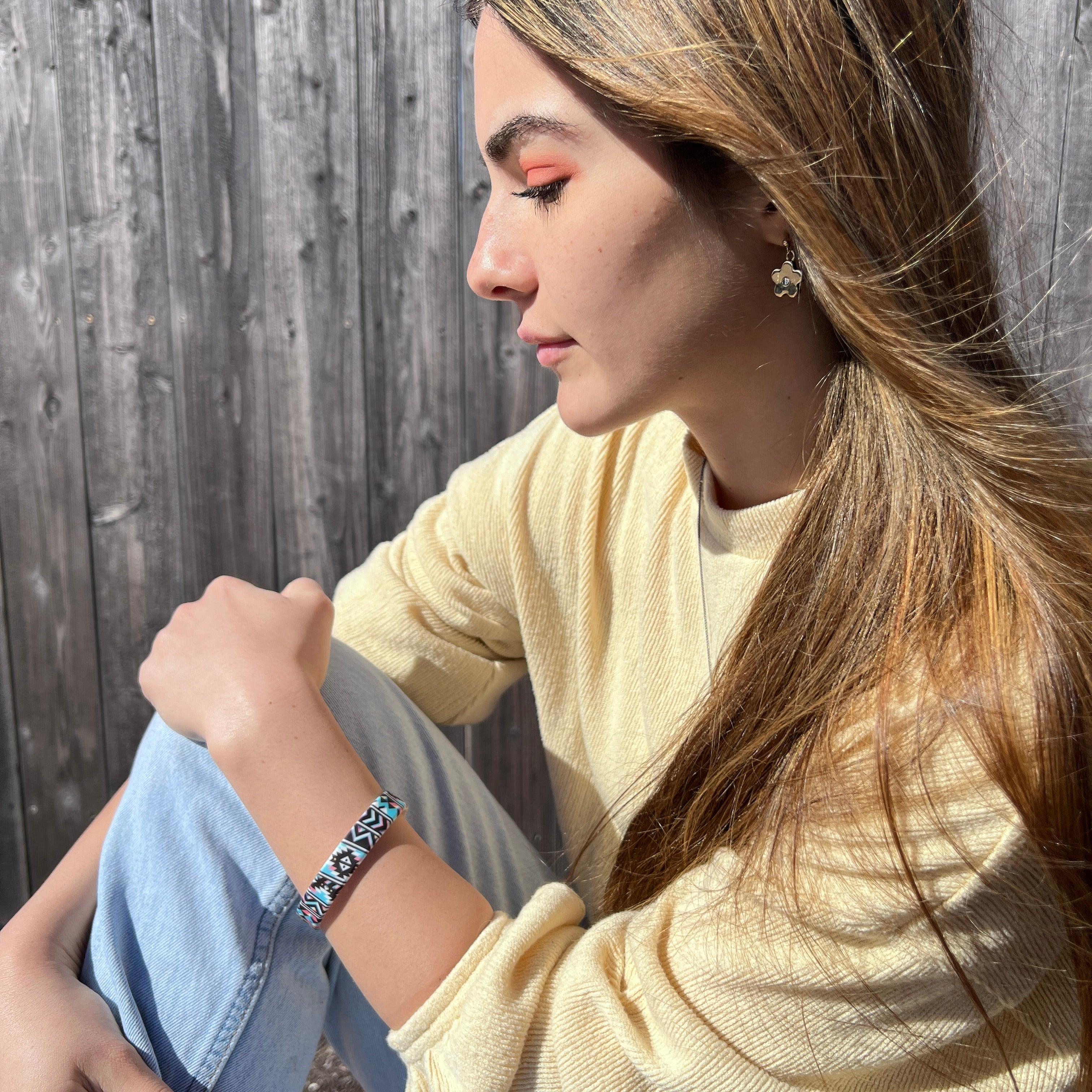 Boho-Chic Silicone Bracelet Stack - Fancy Bands