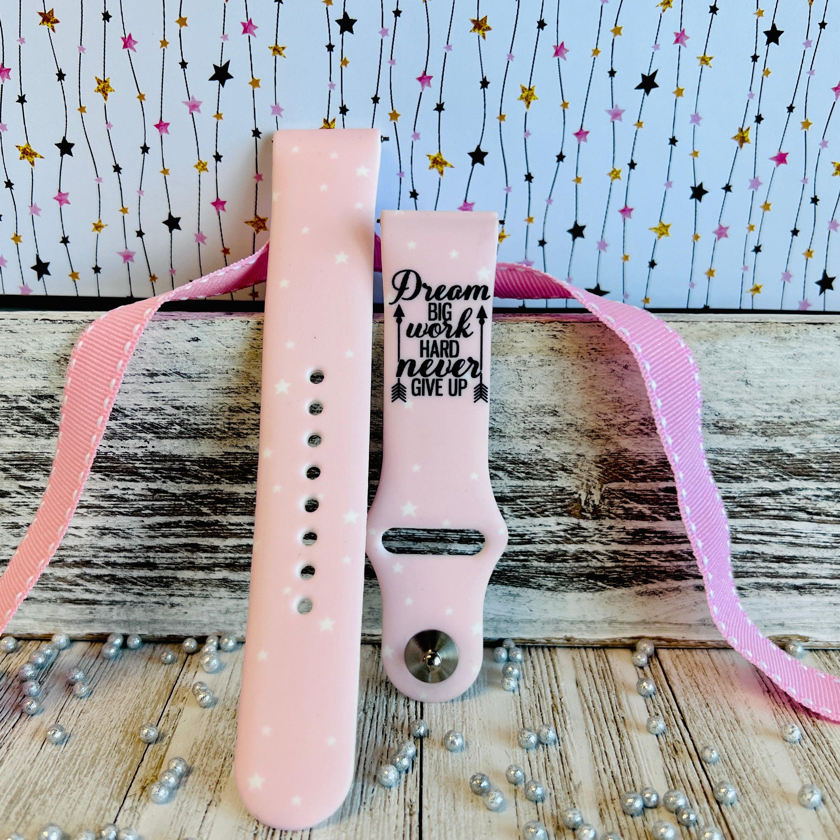 Dream Big Print Silicone Band For Samsung Watch - Fancy Bands